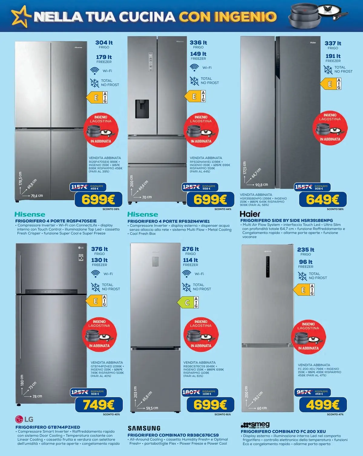 Nuovo Euronics volantino Torino dal 18/06/2026 > offerte anteprima 🛍️ | Pagina: 6 | Prodotti: Top, Freezer, Frigorifero, Samsung