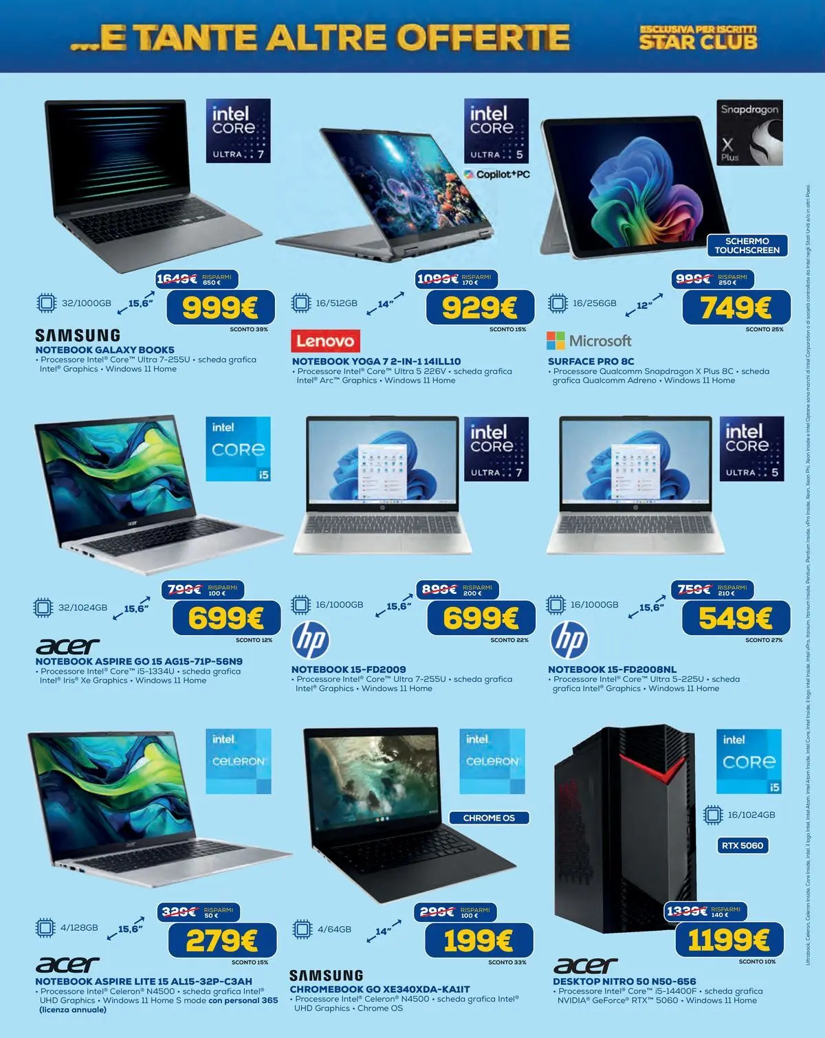 Nuovo Euronics volantino Torino dal 18/06/2026 > offerte anteprima 🛍️ | Pagina: 14 | Prodotti: Schermo, Notebook, Samsung