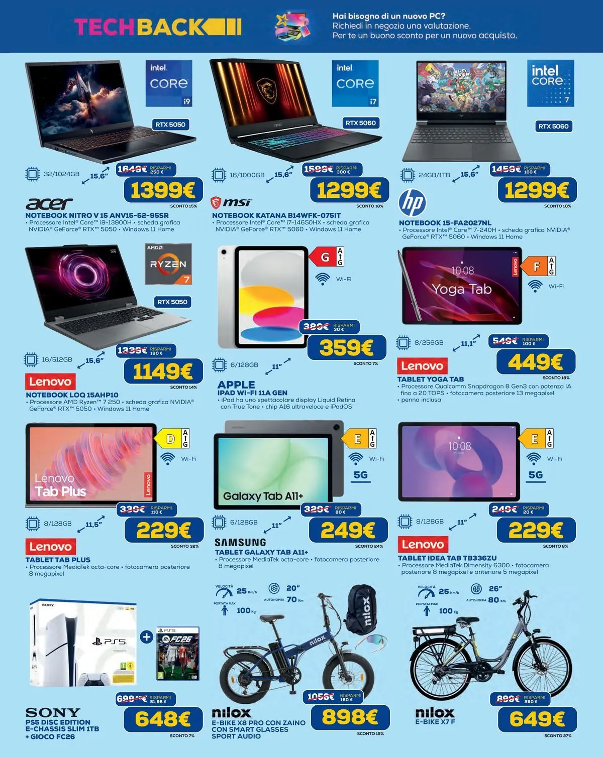 Nuovo Euronics volantino Torino dal 18/06/2026 > offerte anteprima 🛍️ | Pagina: 15 | Prodotti: Tè, Zaino, Tablet, Fotocamera