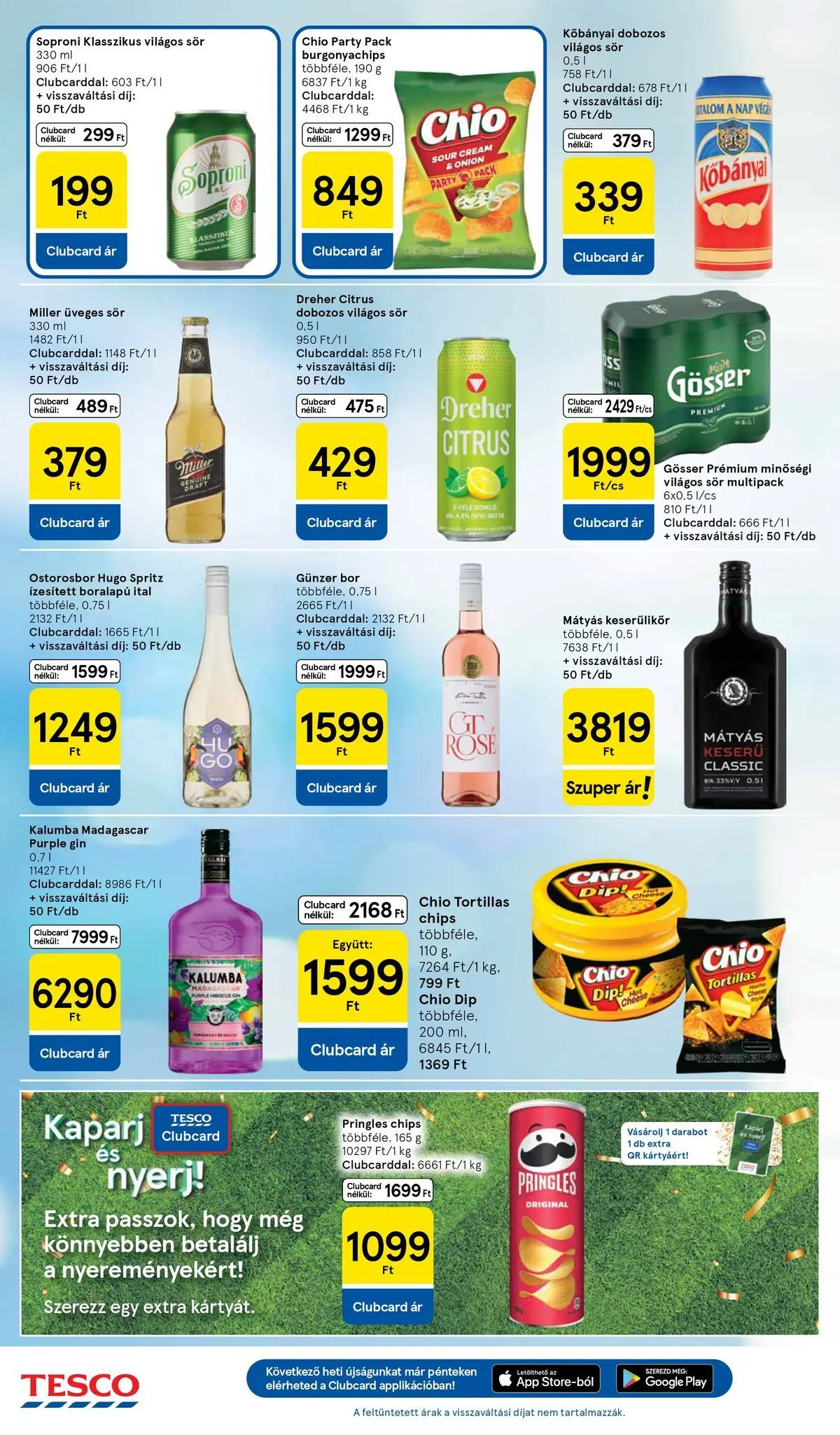 Tesco - Tesco újság érvényessége 2026.06.24-ig - 2026.06.17.-tól - online | Oldal: 6 | Termékek: Pringles, Gösser, Bor, Sör
