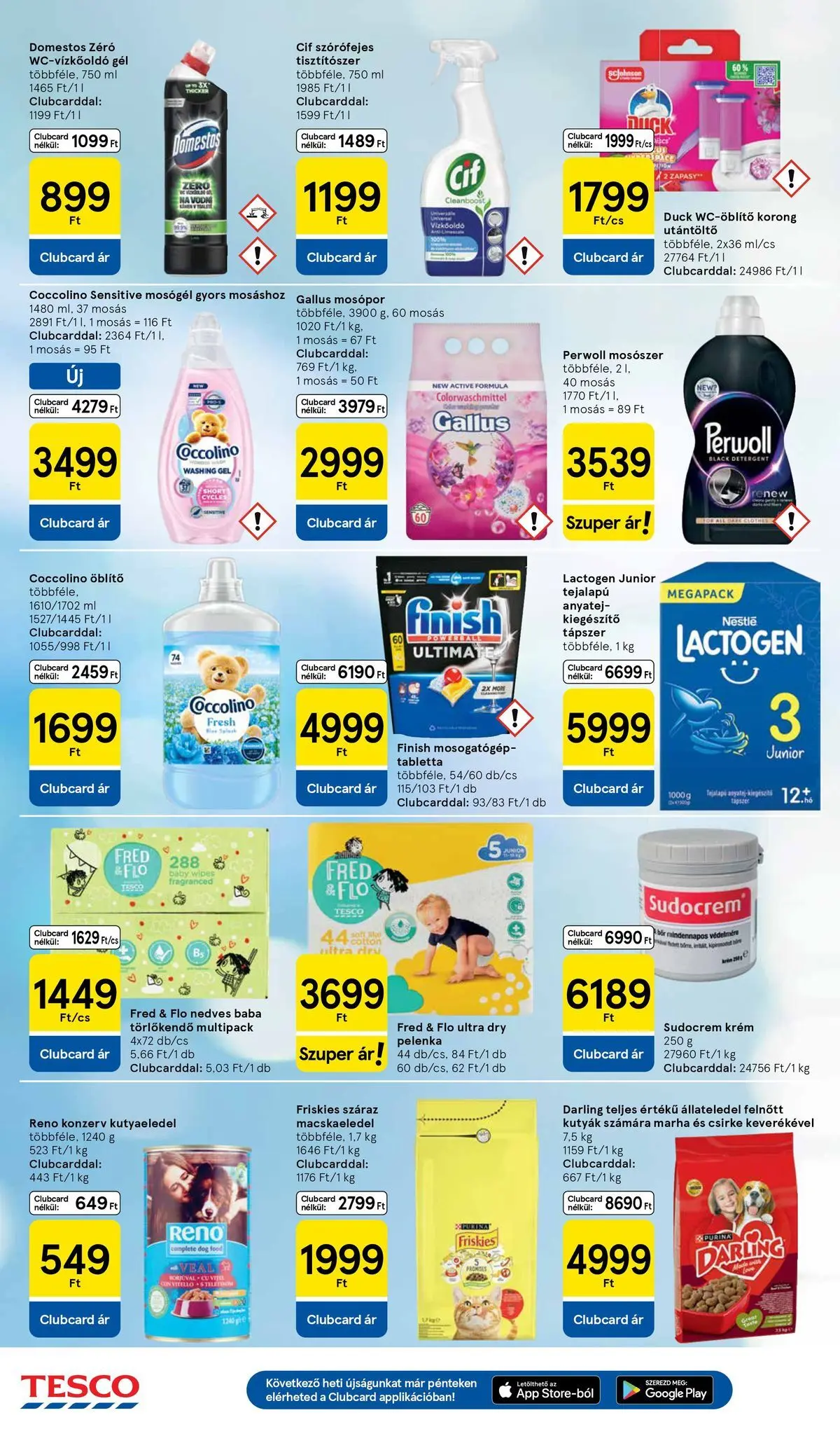 Tesco - Tesco újság érvényessége 2026.06.24-ig - 2026.06.17.-tól - online | Oldal: 8 | Termékek: Macskaeledel, Törlőkendő, Mosógél, Öblítő
