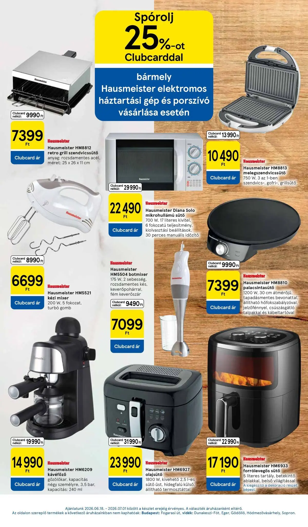 Tesco - Tesco újság érvényessége 2026.06.24-ig - 2026.06.17.-tól - online | Oldal: 13 | Termékek: Kézi mixer, Mikrohullámú sütő, Szendvicssütő, Dekoráció