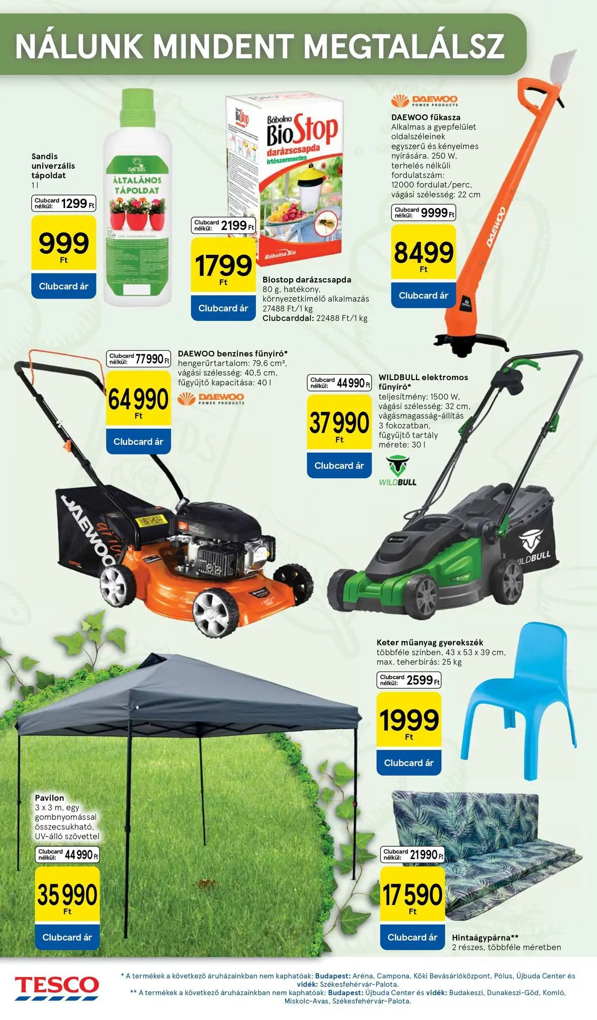 Tesco - Tesco újság érvényessége 2026.06.24-ig - 2026.06.17.-tól - online | Oldal: 14 | Termékek: Pavilon, Tápoldat, Fűkasza