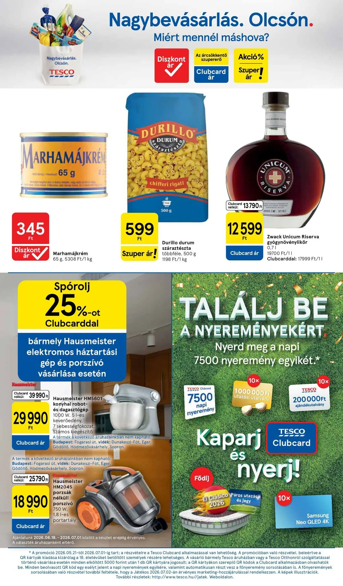 Tesco - Tesco újság érvényessége 2026.06.24-ig - 2026.06.17.-tól - online | Oldal: 16 | Termékek: Porszívó, Robot, Samsung, Száraztészta