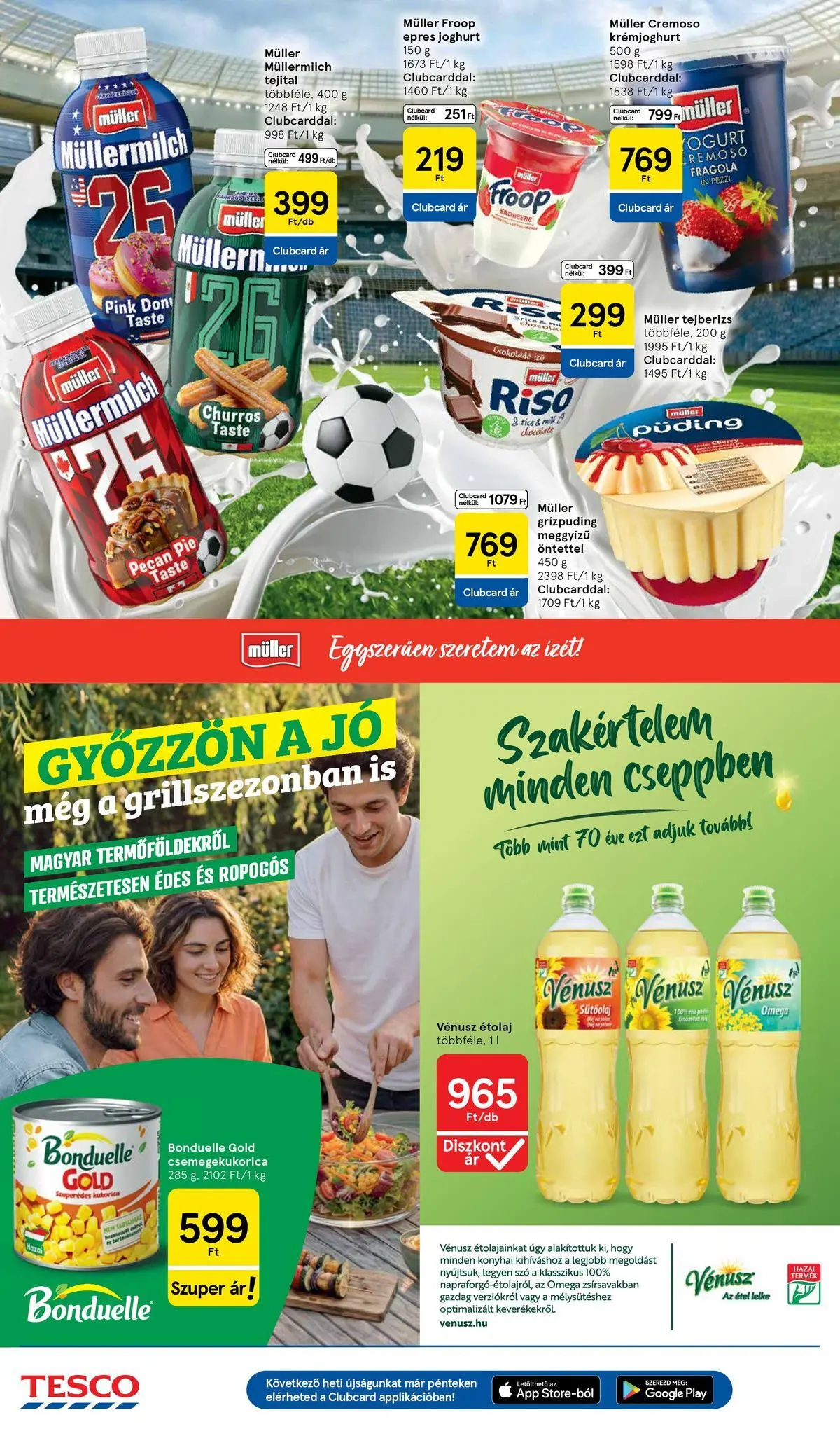 Tesco - Tesco újság érvényessége 2026.06.24-ig - 2026.06.17.-tól - online | Oldal: 22 | Termékek: Puding, Étolaj, Joghurt, Csokoládé