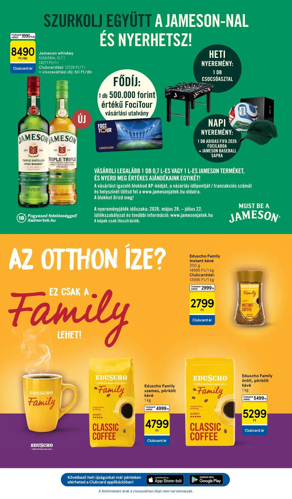 Tesco - Tesco újság érvényessége 2026.06.24-ig - 2026.06.17.-tól - online | Oldal: 25 | Termékek: Sapka, Whiskey, Jameson, Instant kávé