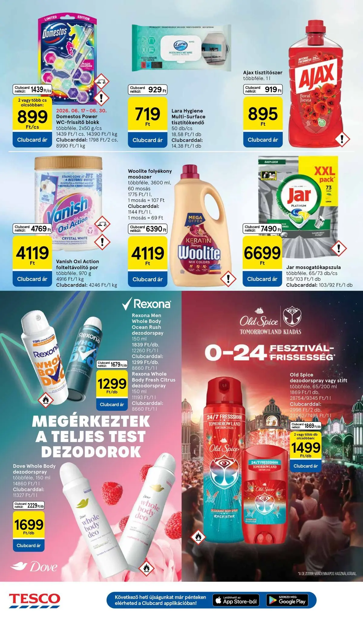 Tesco - Tesco újság érvényessége 2026.06.24-ig - 2026.06.17.-tól - online | Oldal: 30 | Termékek: Body, Folteltávolító, Stift, Mosószer