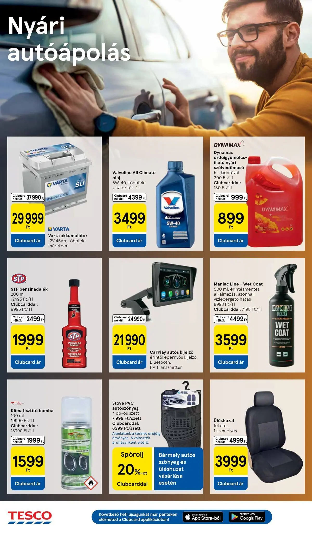 Tesco - Tesco újság érvényessége 2026.06.24-ig - 2026.06.17.-tól - online | Oldal: 36 | Termékek: Akkumulátor, Szőnyeg, Olaj