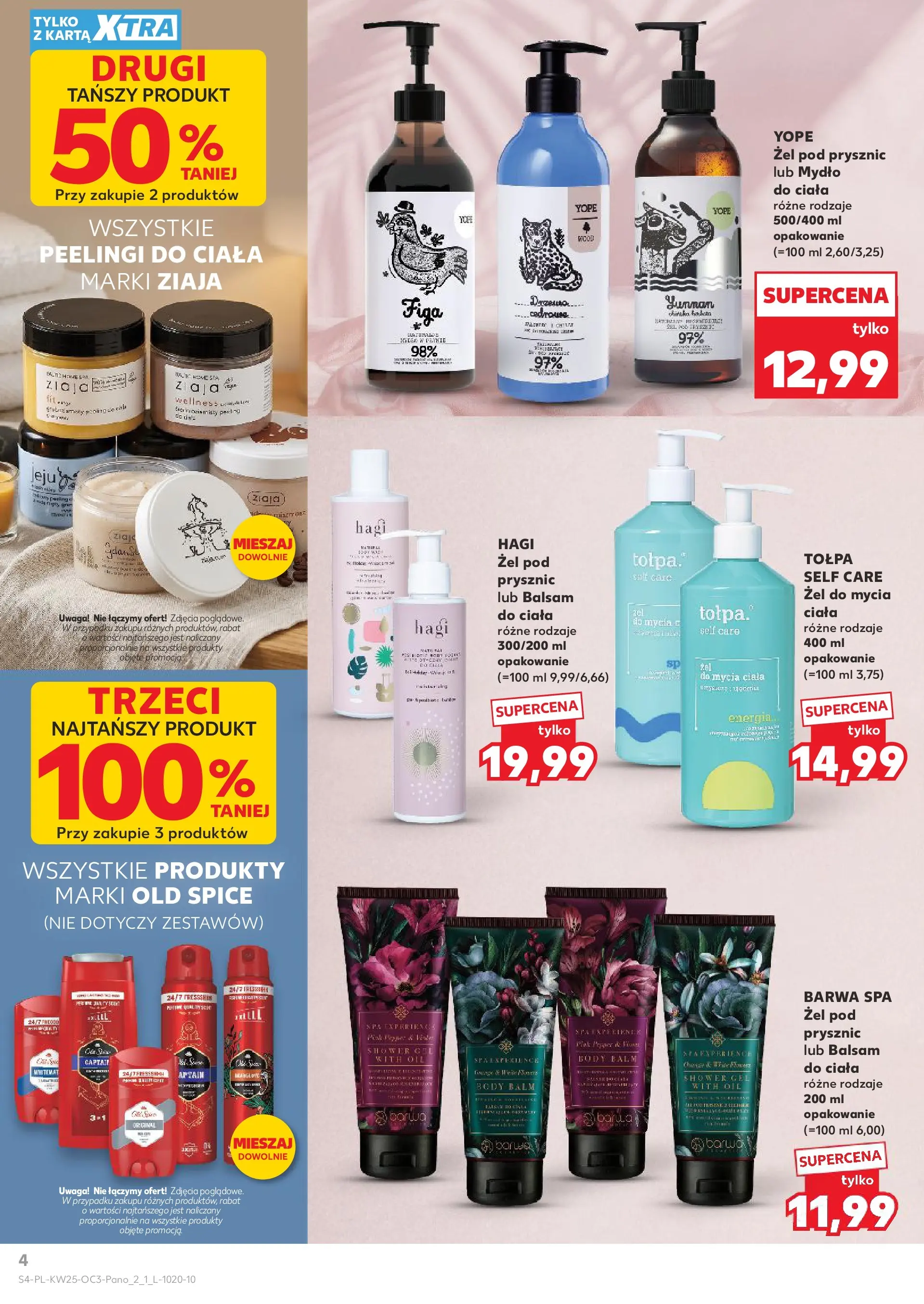 Kaufland gazetka - Kosmetyki od 18.06.2026 - od jutra PDF | Strona: 4 | Produkty: Karta, Body, Żel pod prysznic, Old spice