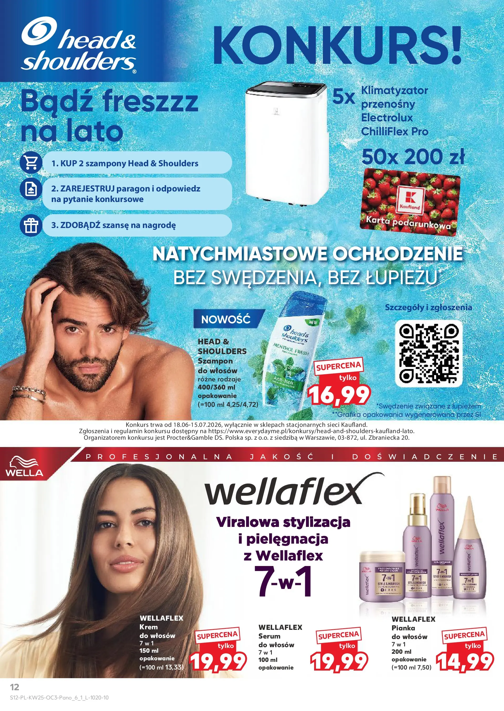 Kaufland gazetka - Kosmetyki od 18.06.2026 - od jutra PDF | Strona: 12 | Produkty: Karta, Szampon, Klimatyzator, Krem