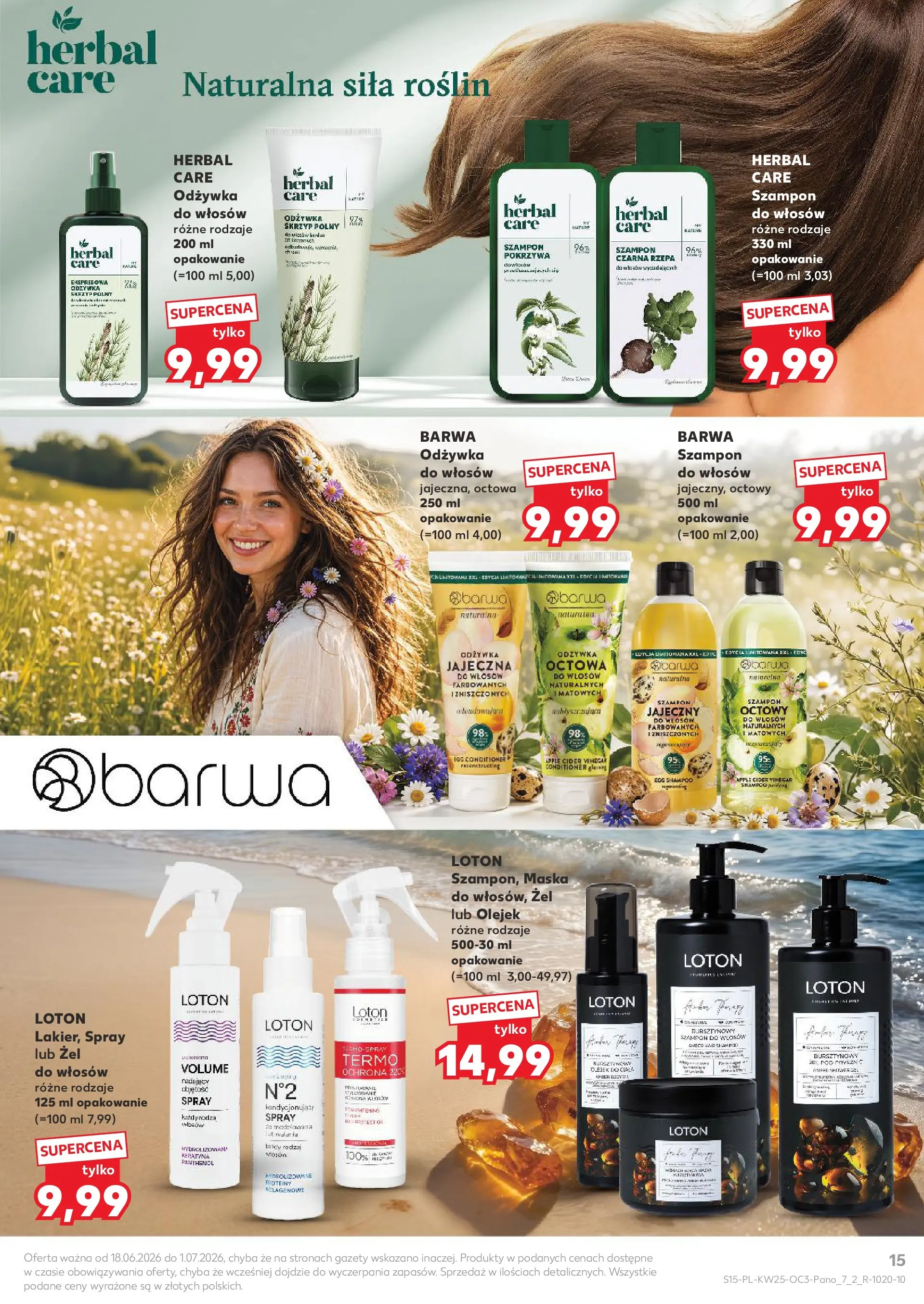 Kaufland gazetka - Kosmetyki od 18.06.2026 - od jutra PDF | Strona: 15 | Produkty: Szampon, Odżywka, Maska