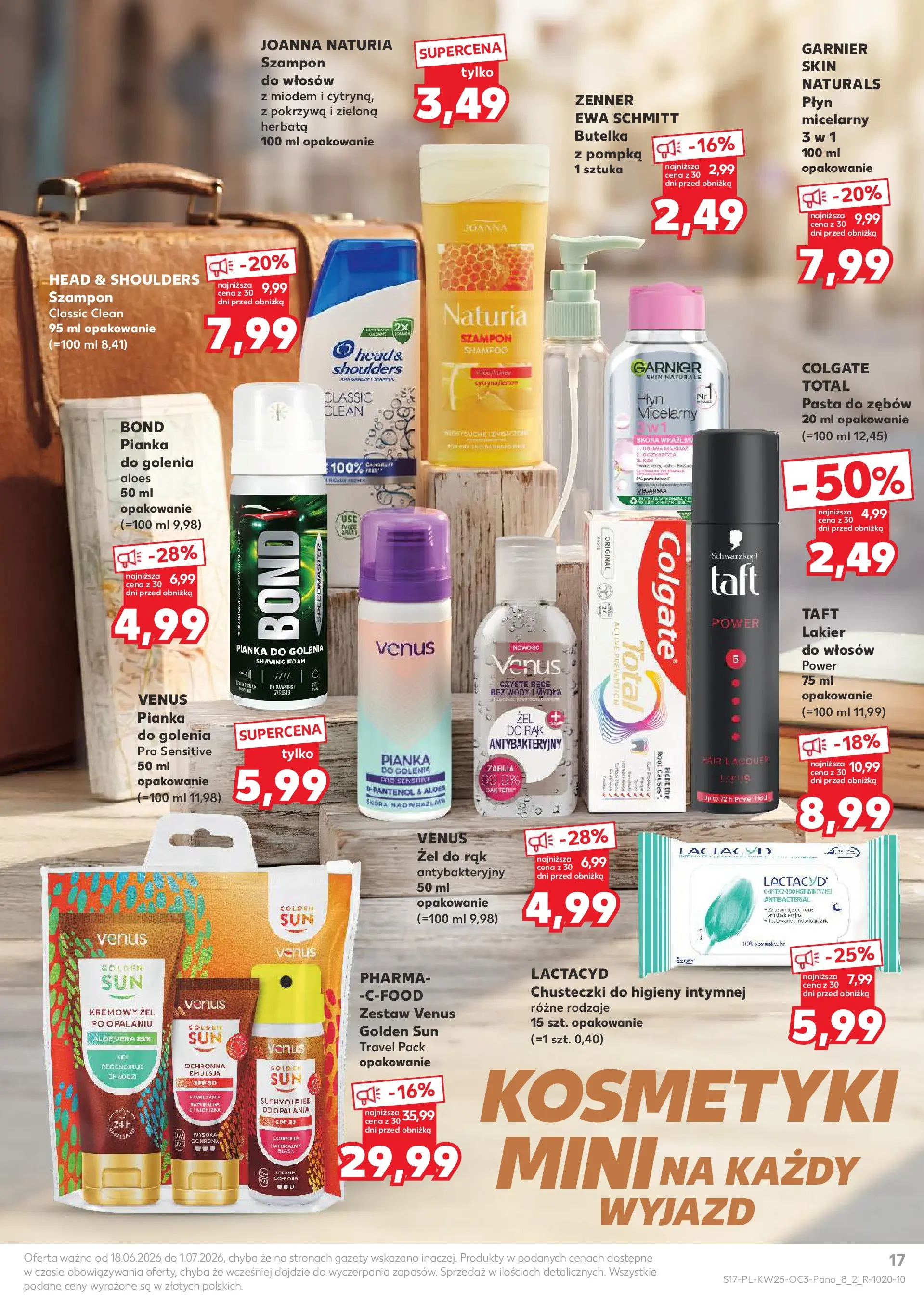Kaufland gazetka - Kosmetyki od 18.06.2026 - od jutra PDF | Strona: 17 | Produkty: Kosmetyki, Szampon, Herbata, Pasta do zębów