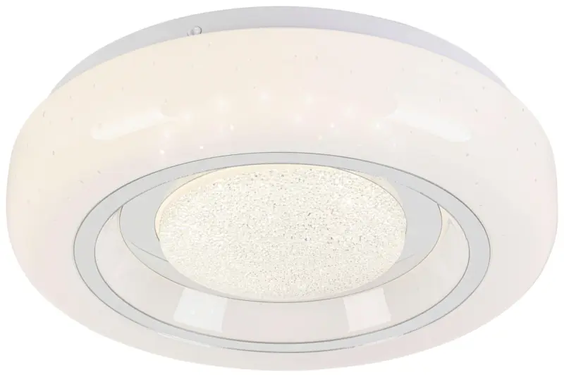 LED-Deckenleuchte Ali Wei&szlig;/Chromfarben max. 12 Watt Deckenlampe