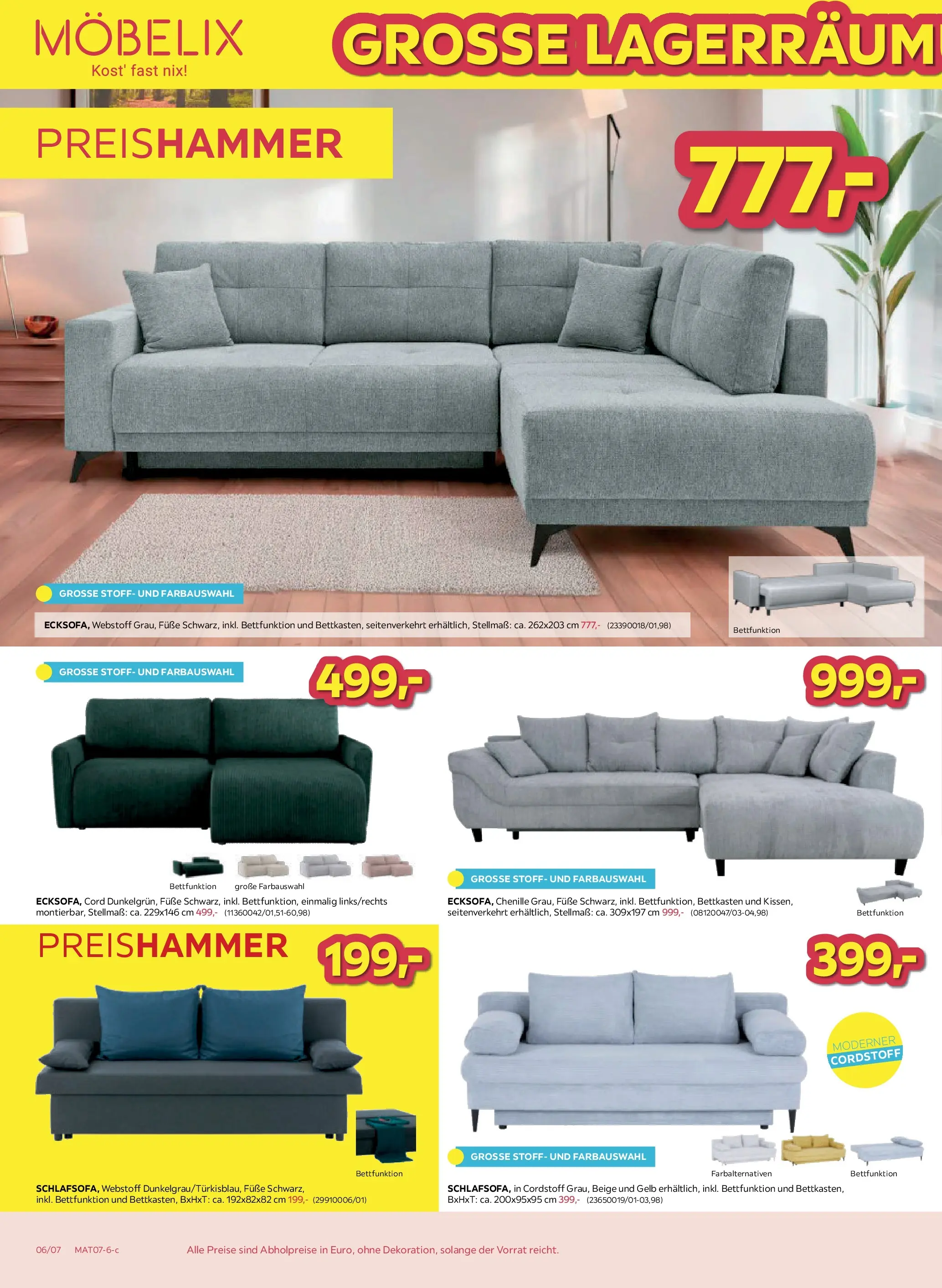 Möbelix - Lagerräumung von 15.06.2026 - Aktuelle Angebote | Seite: 6