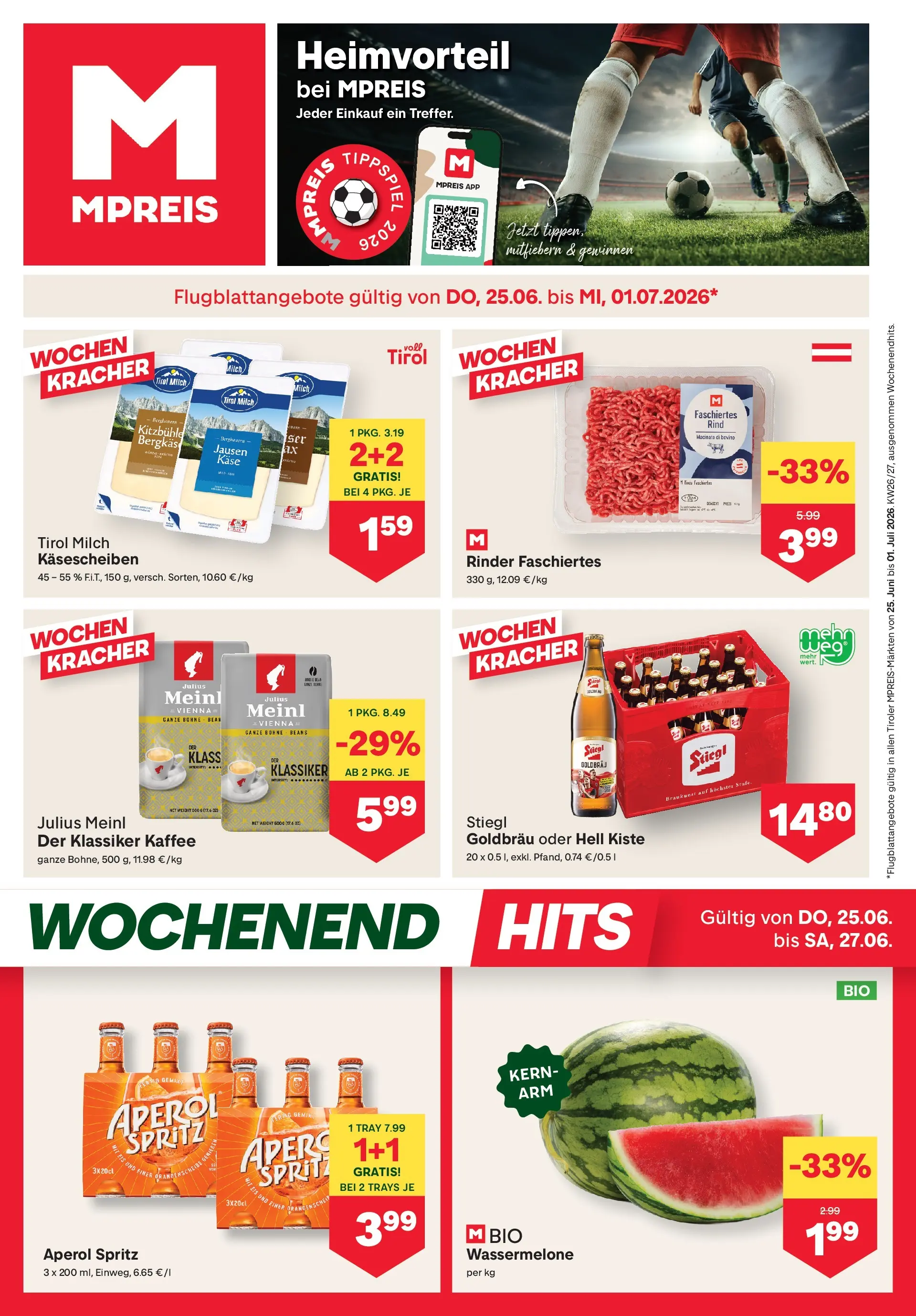 MPREIS Pfunds von 25.06.2026 - Aktuelle Angebote | Seite: 1