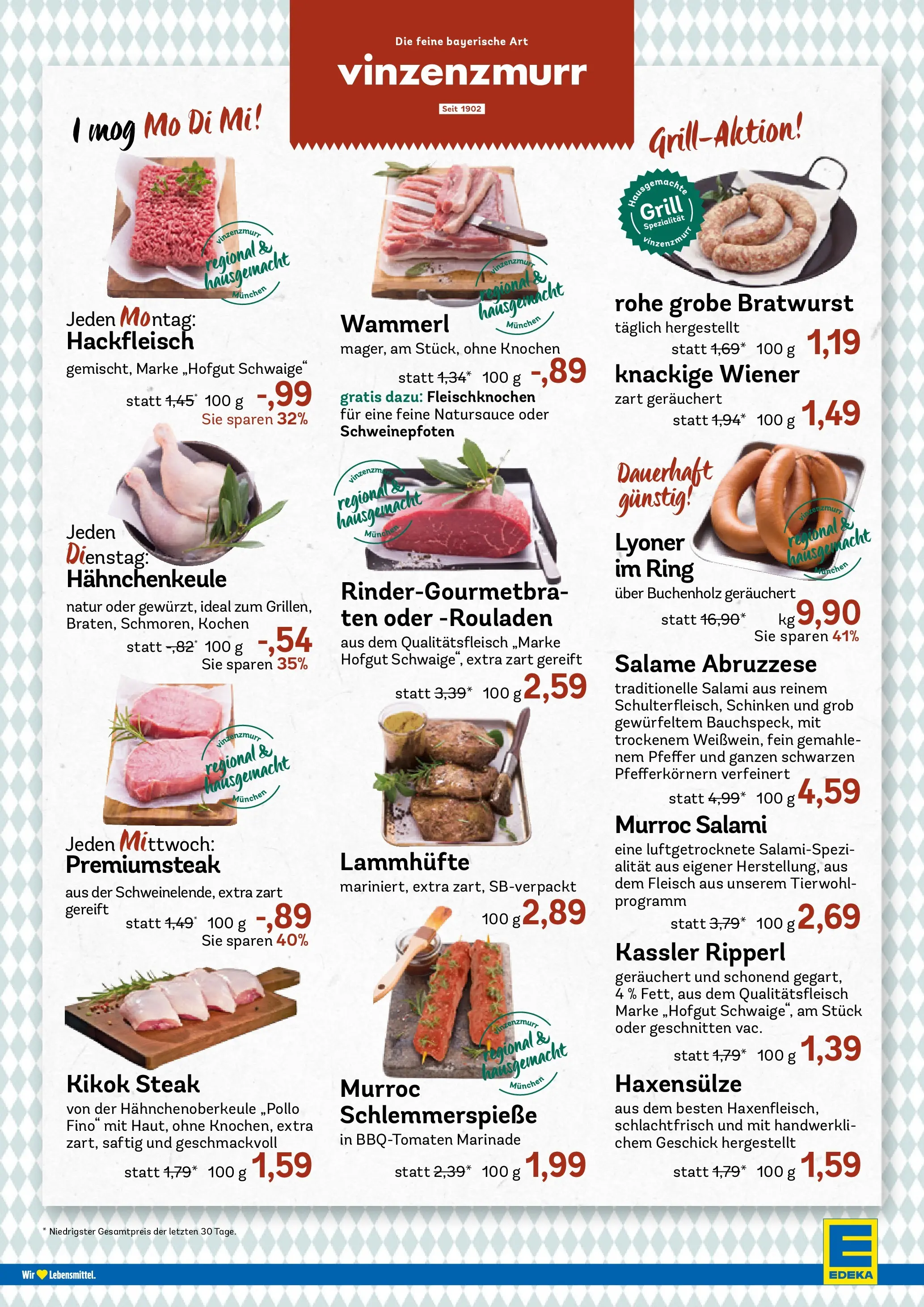Angebote - E xpress: Wochenangebote (ab 21.06.2026) zum Blättern | Seite: 4 | Produkte: Bratwurst, Salami, Schinken, Steak