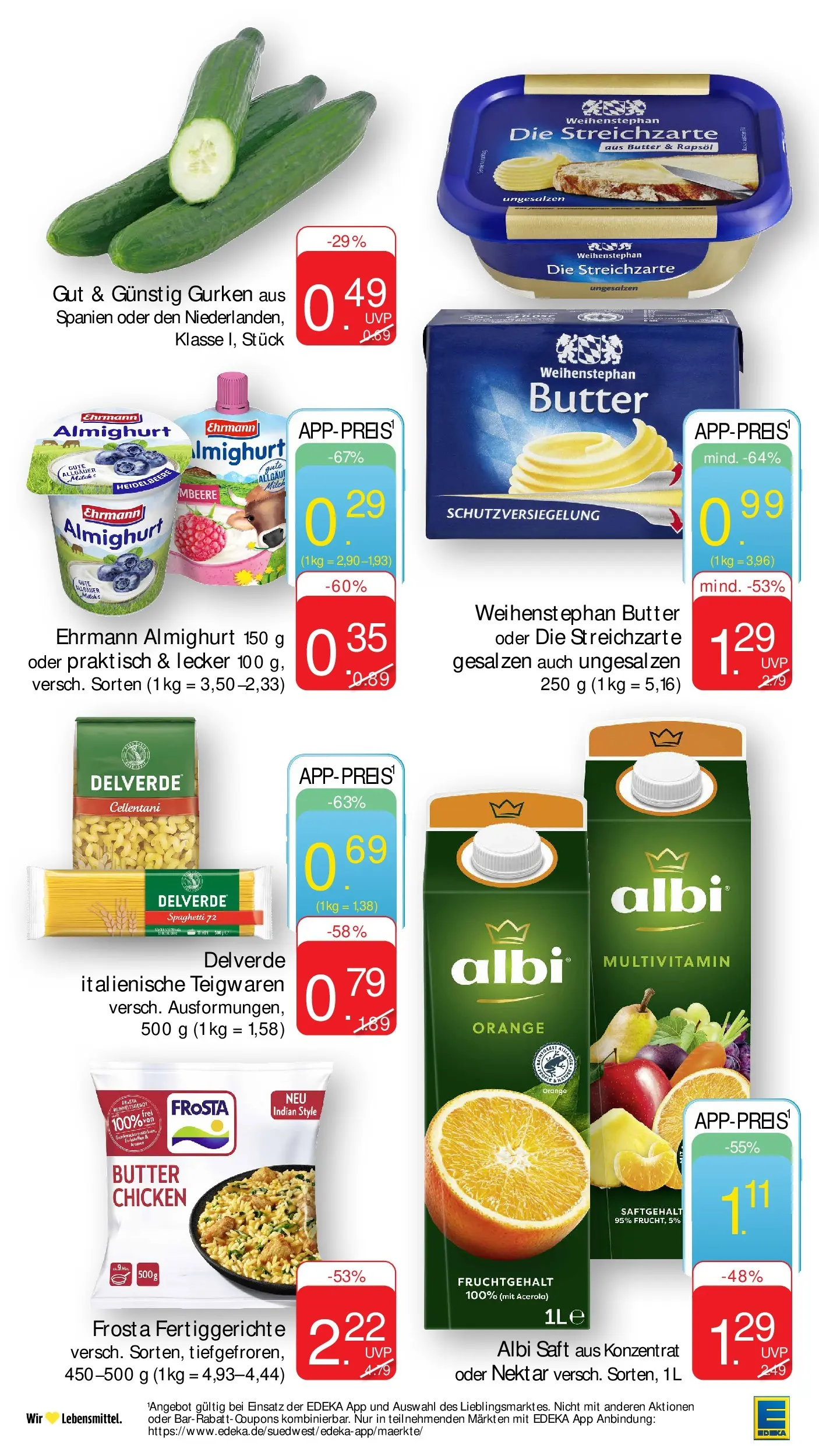 Edeka Prospekt Bad Dürrheim (ab 15.06.2026) » Angebote Online | Seite: 2 | Produkte: Milch, Frosta, Fertiggerichte, Gurken