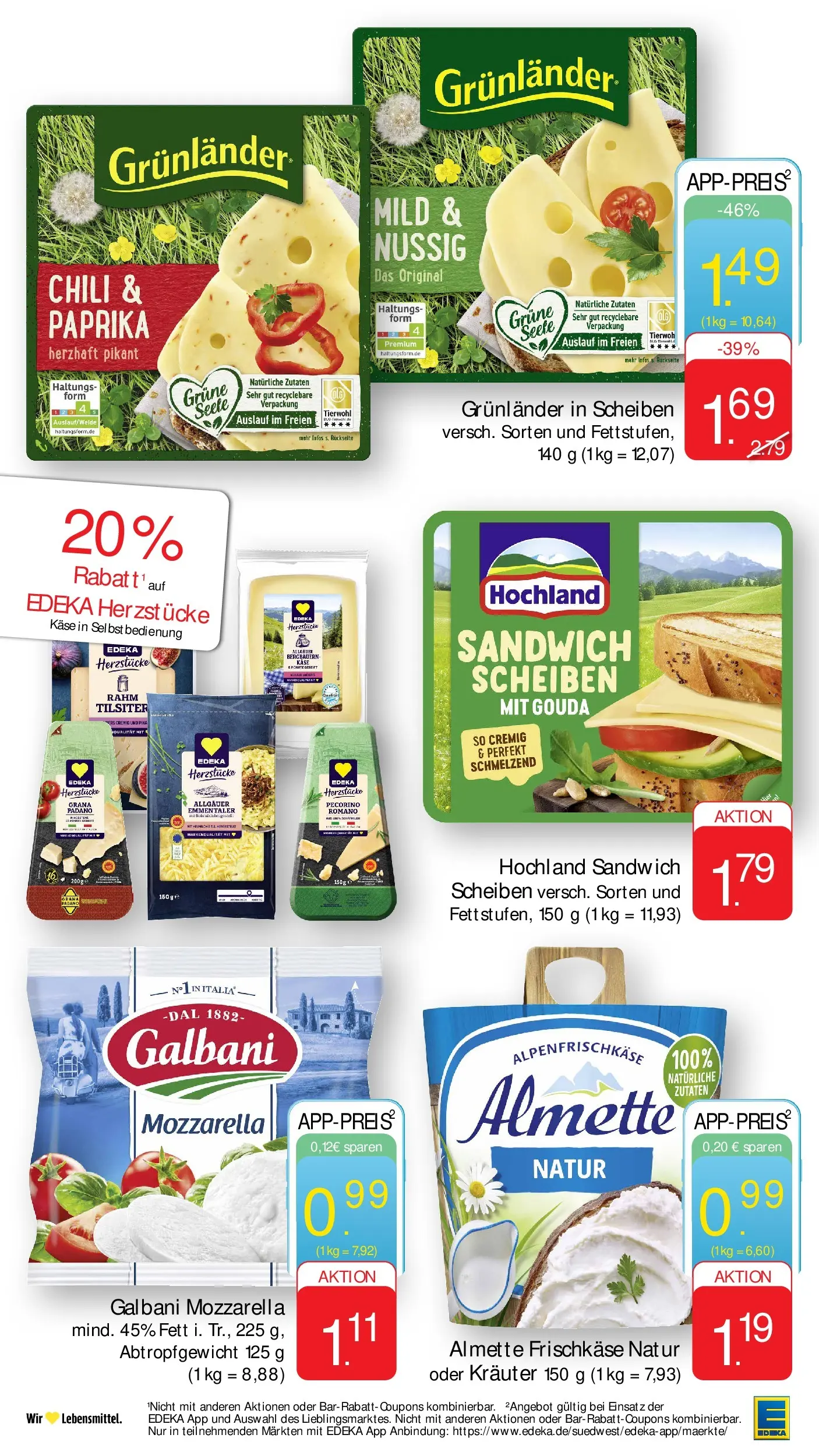 Edeka Prospekt Bad Dürrheim (ab 15.06.2026) » Angebote Online | Seite: 16 | Produkte: Almette, Creme, Paprika, Frischkase