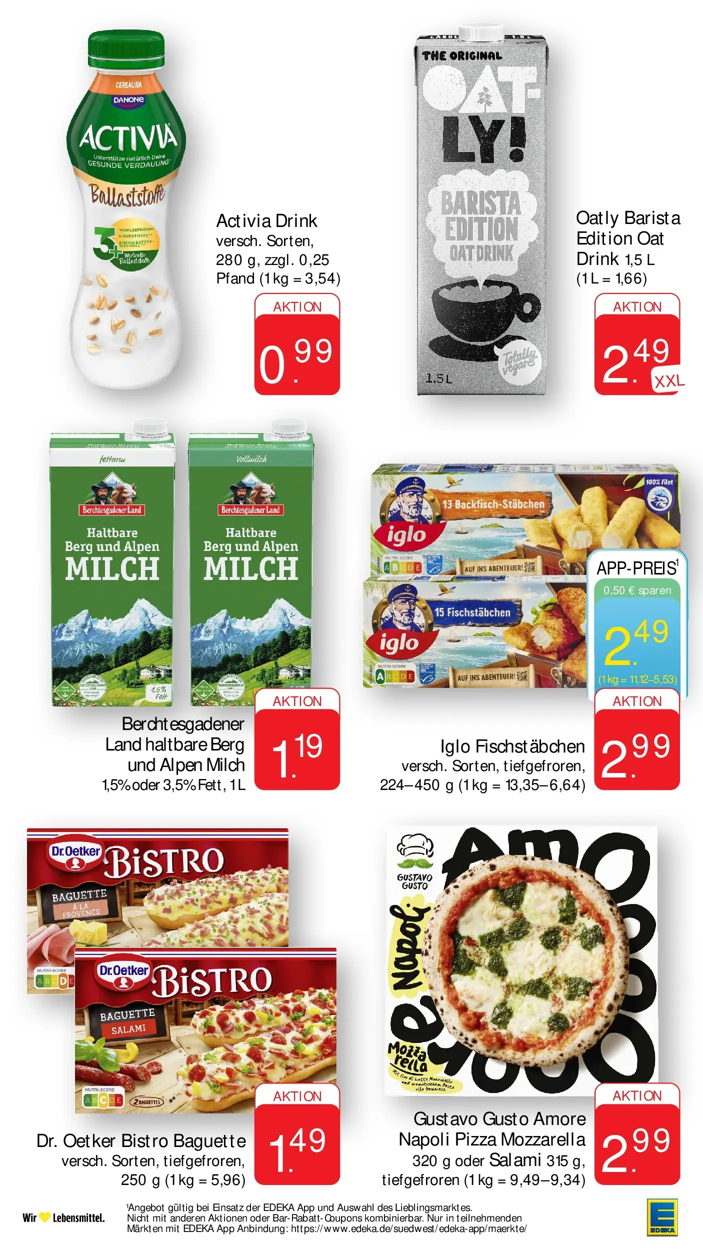 Edeka Prospekt Bad Dürrheim (ab 15.06.2026) » Angebote Online | Seite: 24 | Produkte: Activia, Danone activia, Fischstabchen, Oatly