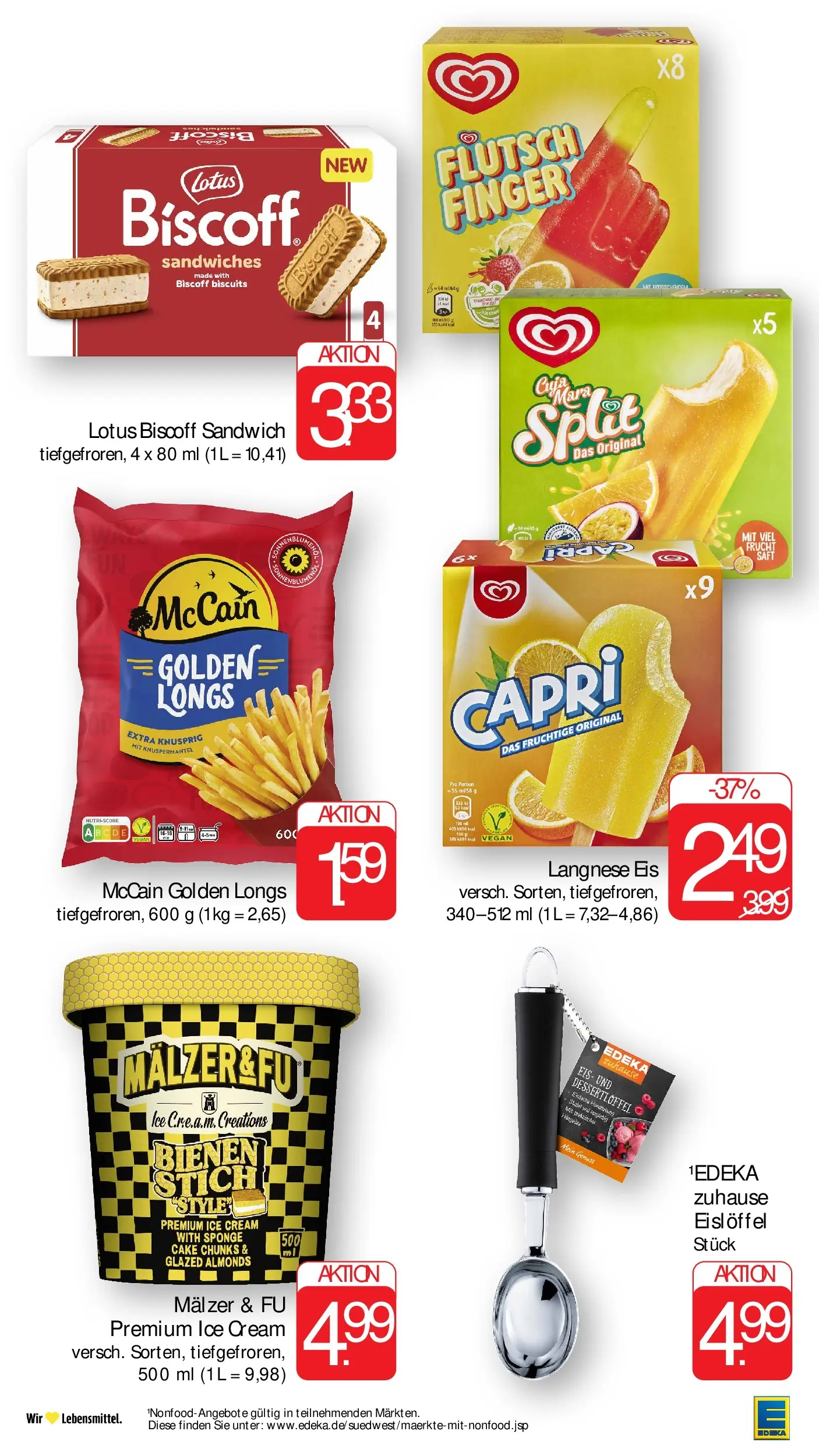 Edeka Prospekt Bad Dürrheim (ab 15.06.2026) » Angebote Online | Seite: 25 | Produkte: Langnese, McCain, Saft, Eis