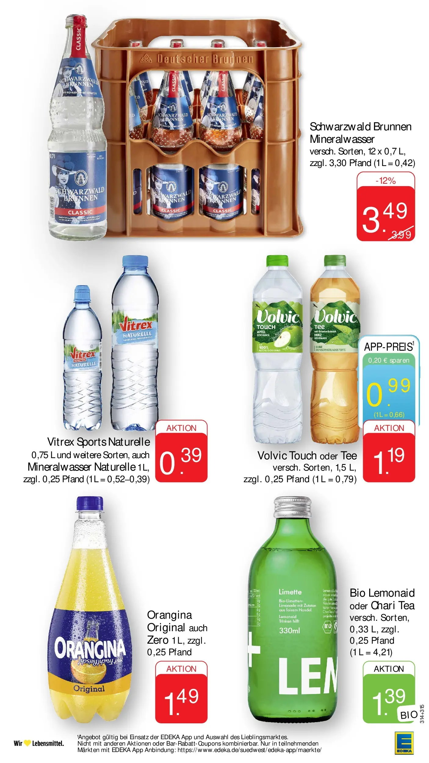 Edeka Prospekt Bad Dürrheim (ab 15.06.2026) » Angebote Online | Seite: 34 | Produkte: Äpfel, Limonade, Tee, Volvic