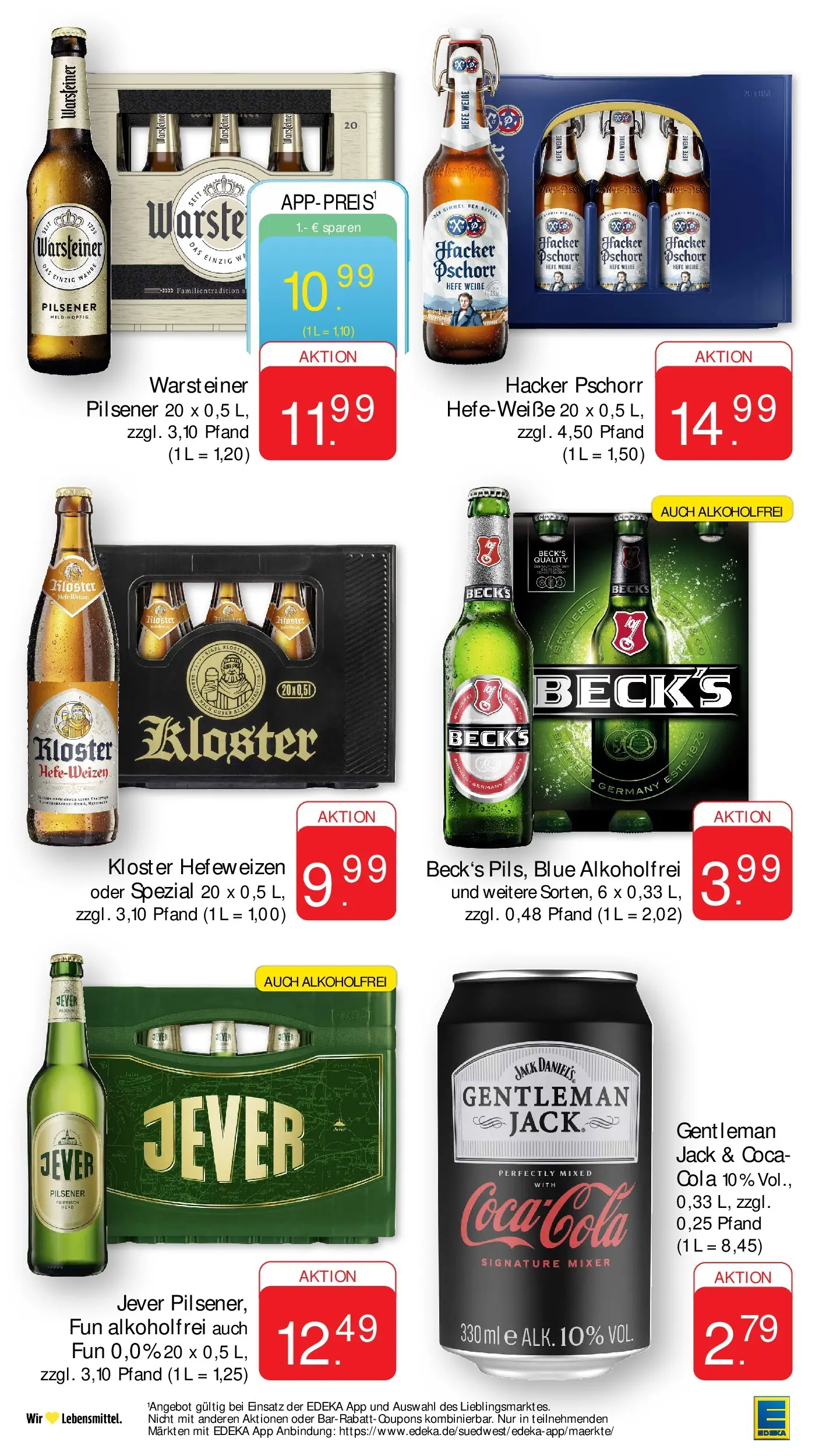 Edeka Prospekt Bad Dürrheim (ab 15.06.2026) » Angebote Online | Seite: 36 | Produkte: Mixer, Jack Daniel's, Warsteiner, Jever