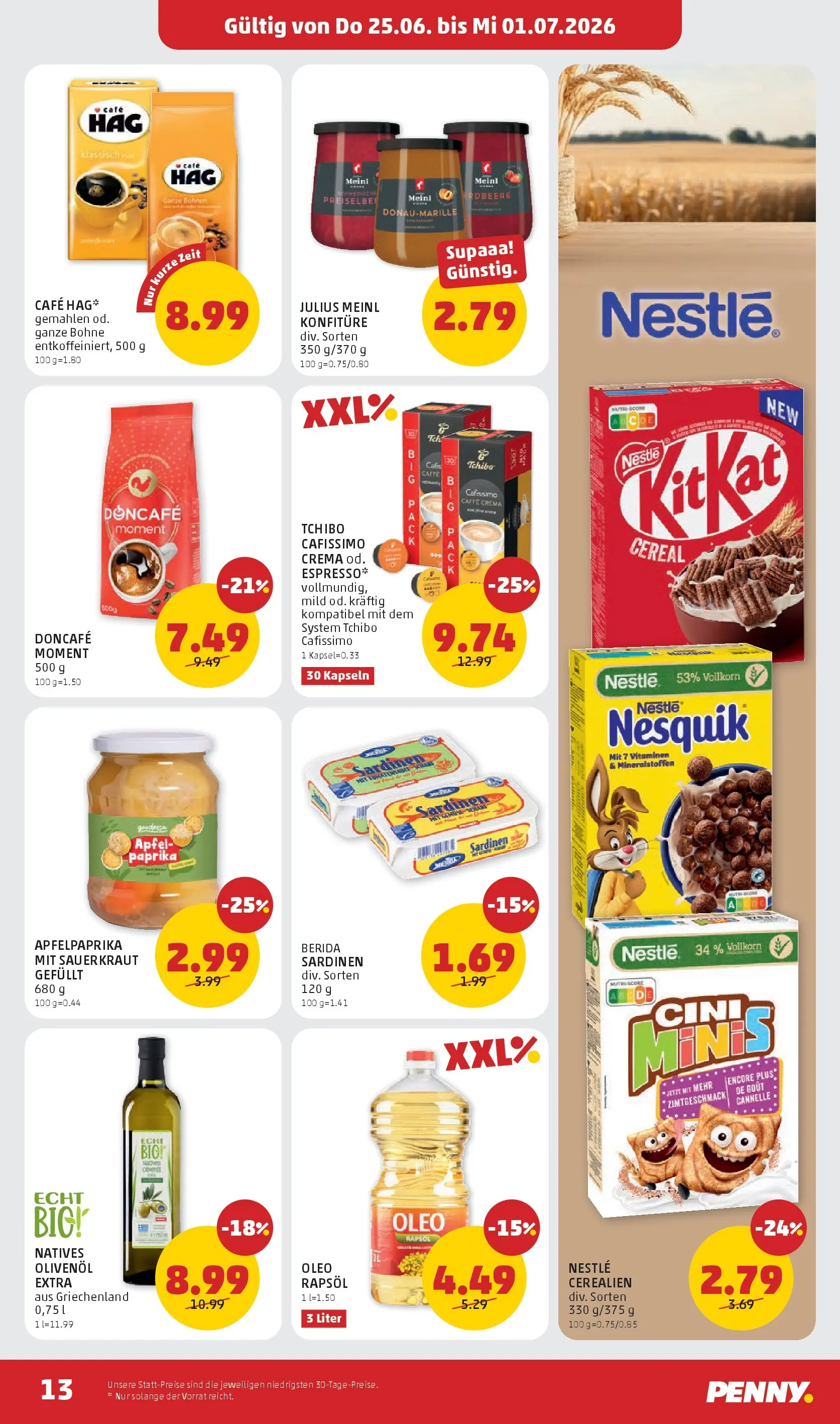 Penny Markt - PENNY: Die ganze Woche sparen. ab (24.06.2026) - Angebote, Prospekt | Seite: 13