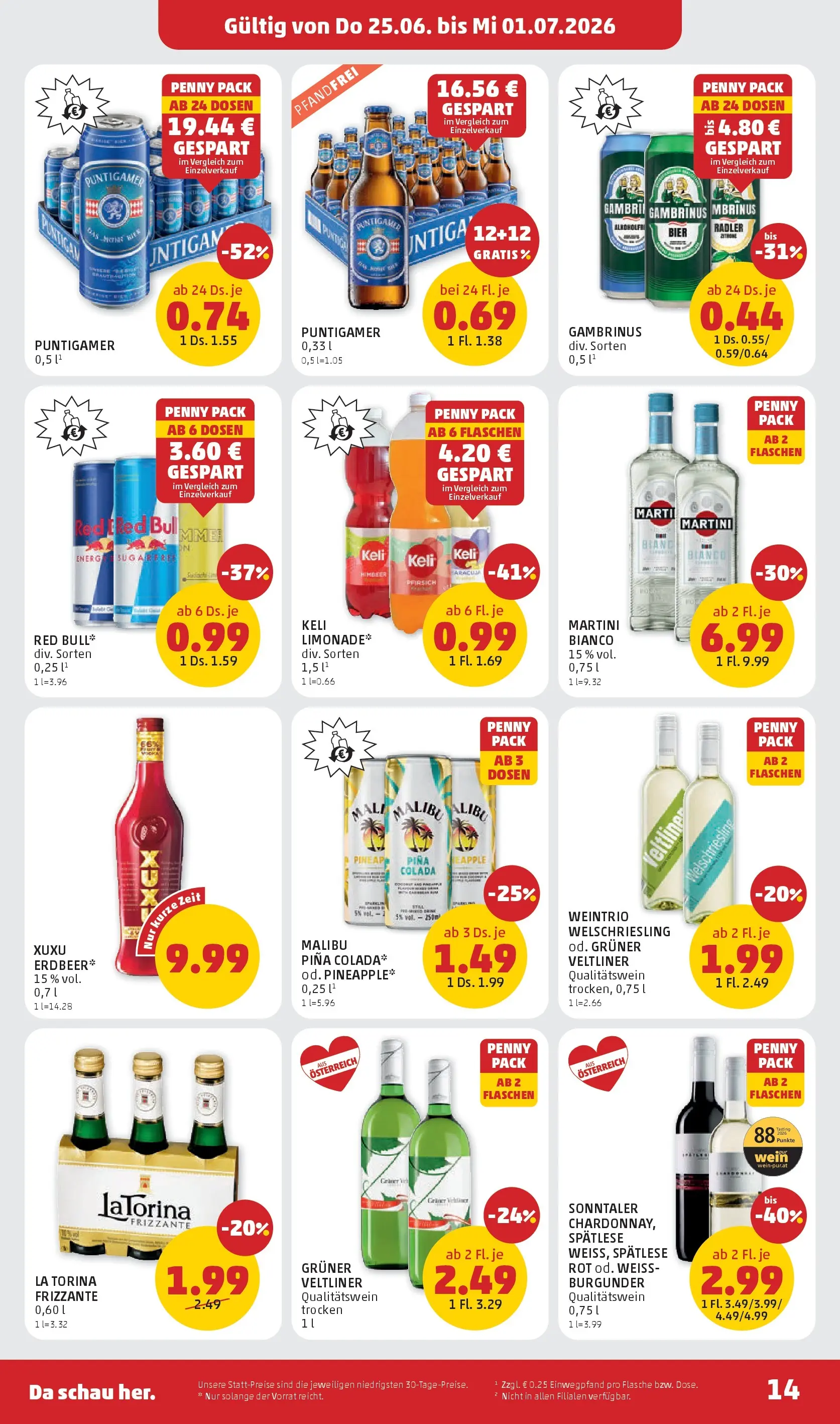 Penny Markt - PENNY: Die ganze Woche sparen. ab (24.06.2026) - Angebote, Prospekt | Seite: 14