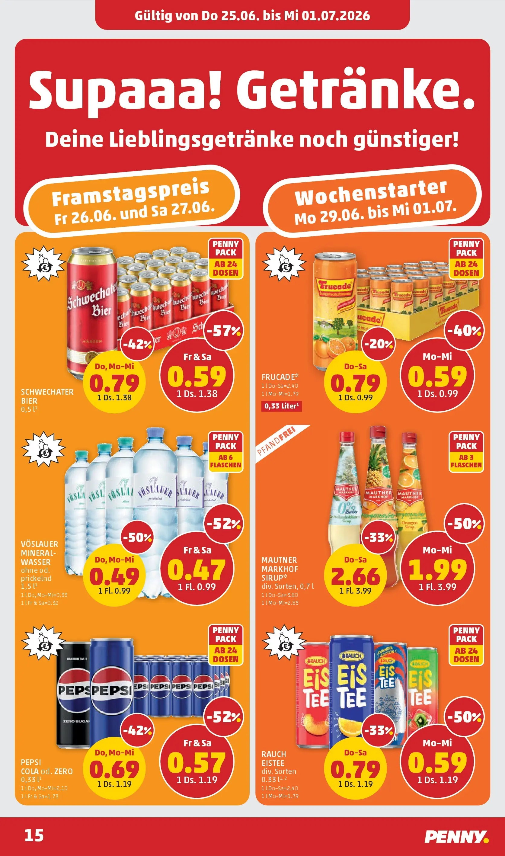 Penny Markt - PENNY: Die ganze Woche sparen. ab (24.06.2026) - Angebote, Prospekt | Seite: 15