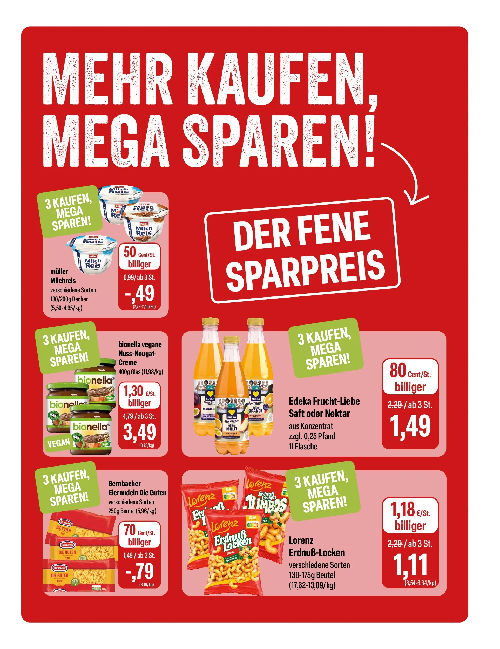 Feneberg Aktuelle Angebote (ab 24.06.2026) zum Blättern | Seite: 7 | Produkte: Milch, Creme, Saft, Reis