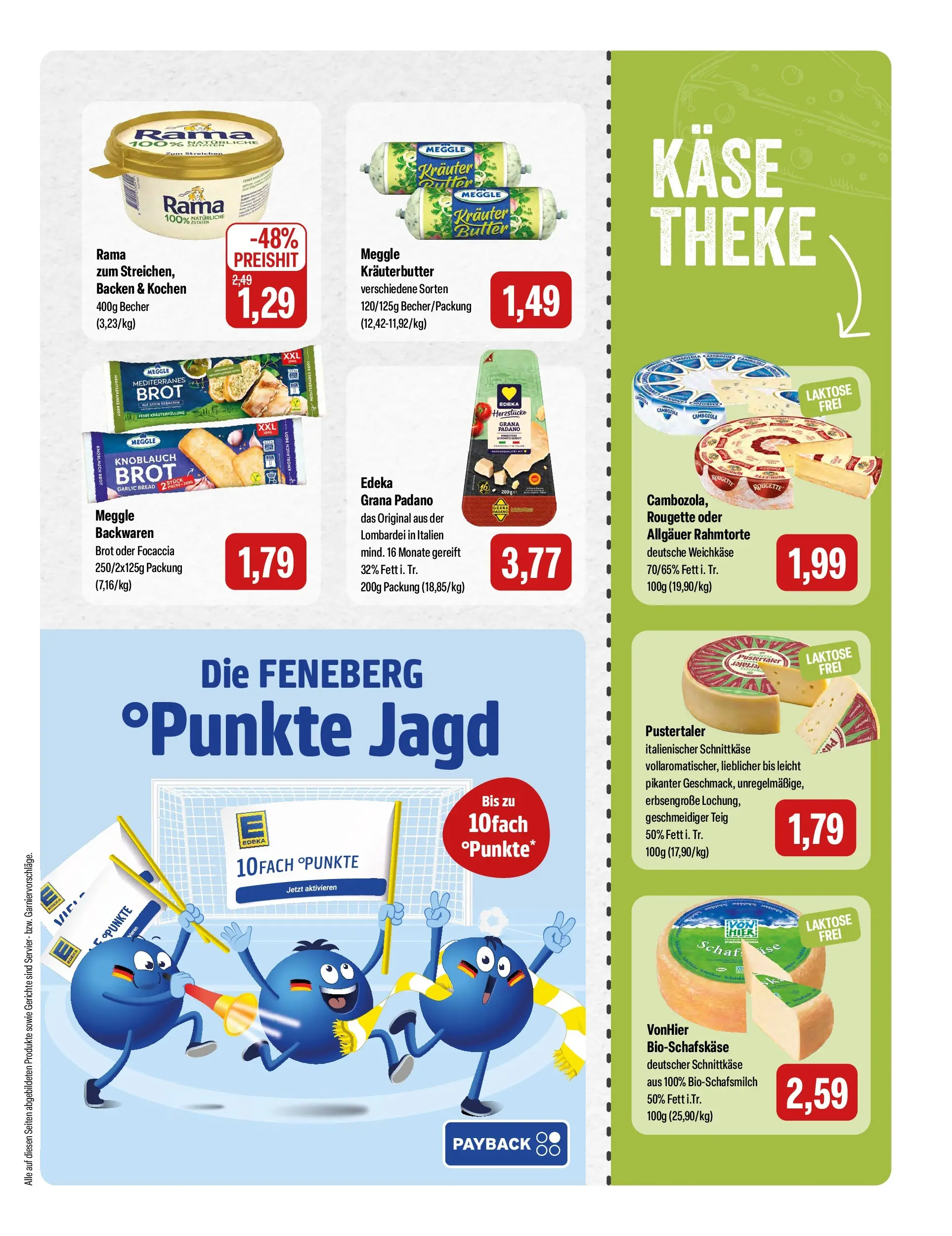 Feneberg Aktuelle Angebote (ab 24.06.2026) zum Blättern | Seite: 9 | Produkte: Rama, Käse, Theke, Knoblauch