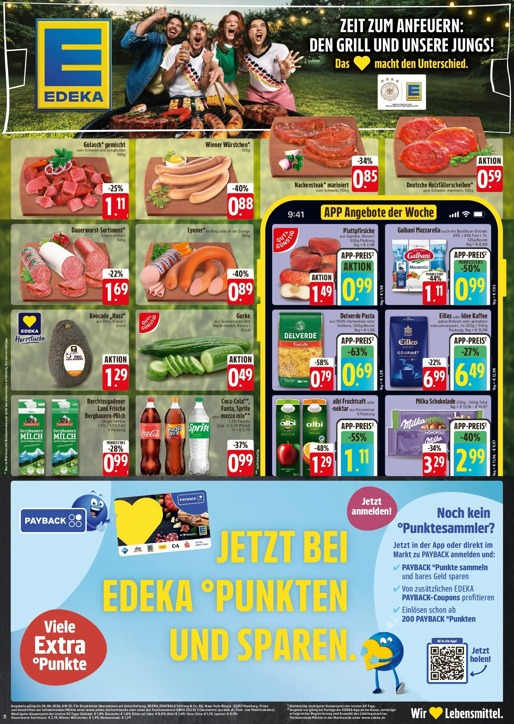 Edeka prospekt Rötz (ab 17.06.2026) » Angebote Online | Seite: 1 | Produkte: Mezzo mix, Milch, Kaffee, Milka schokolade
