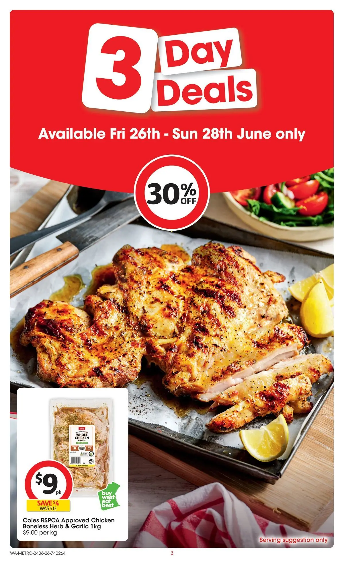 ﻿Coles catalogue valid from 23/06/2026 > Online Australia | Page: 3 | Products: Herb, Chicken, Garlic