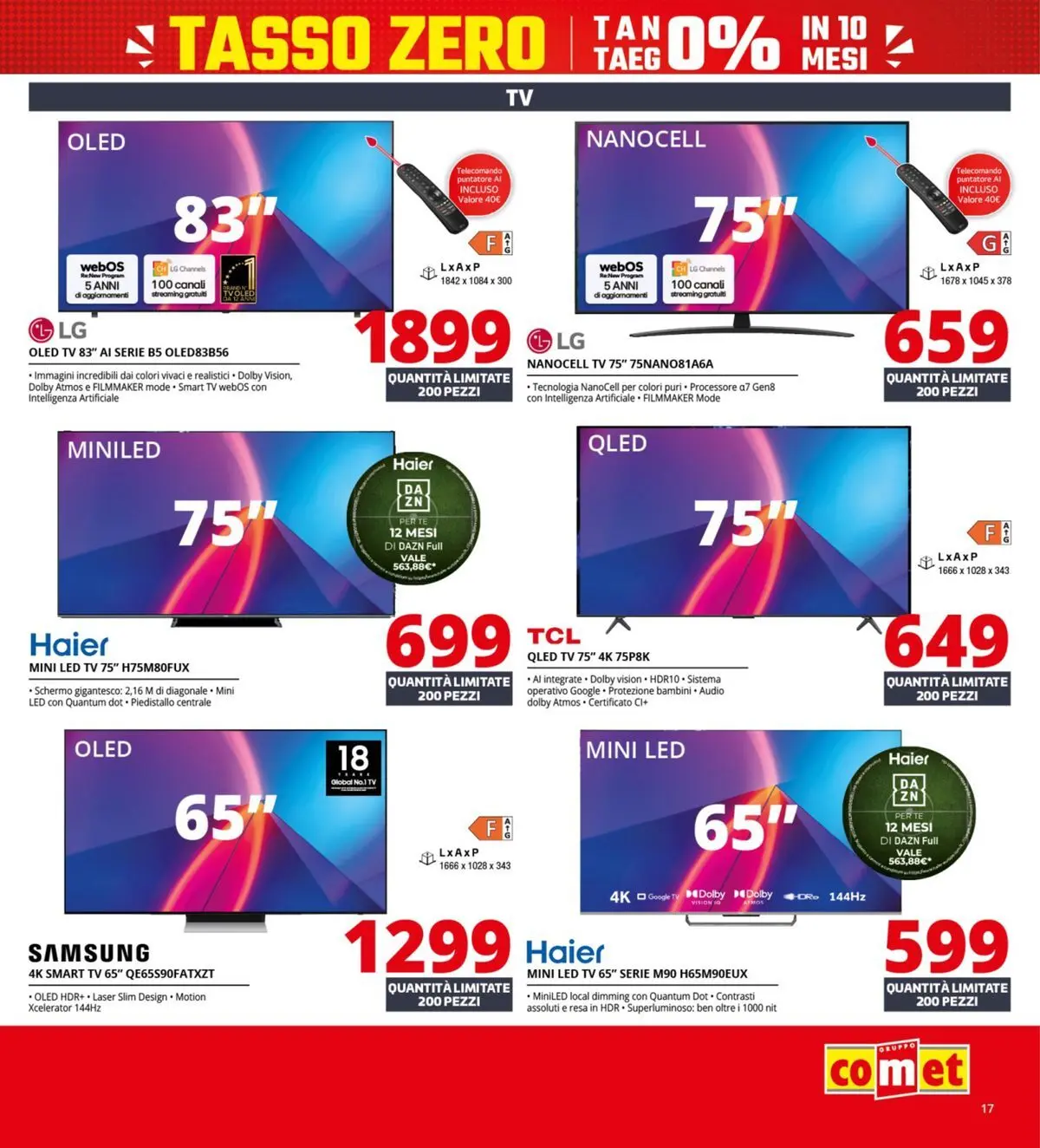 Nuovo Comet - Summer Black Friday dal 18/06/2026 > offerte anteprima 🛍️ | Pagina: 17 | Prodotti: Schermo, Tè, TV, Audio
