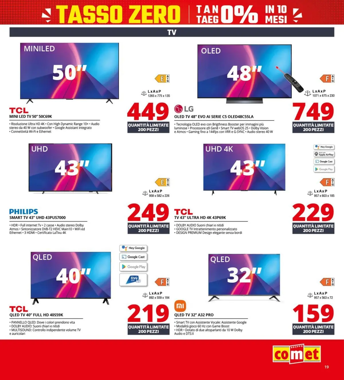 Nuovo Comet - Summer Black Friday dal 18/06/2026 > offerte anteprima 🛍️ | Pagina: 19 | Prodotti: Auricolari, smart TV, TV, Gioco