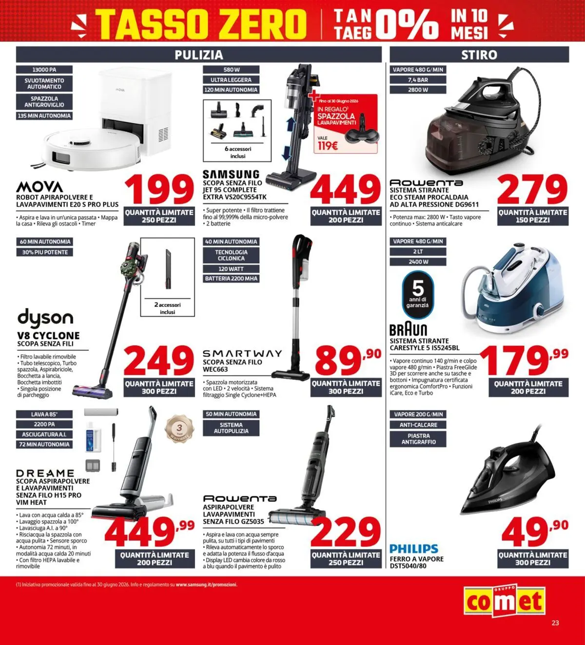 Nuovo Comet - Summer Black Friday dal 18/06/2026 > offerte anteprima 🛍️ | Pagina: 23 | Prodotti: Pavimento, Scopa, Dyson, Batterie