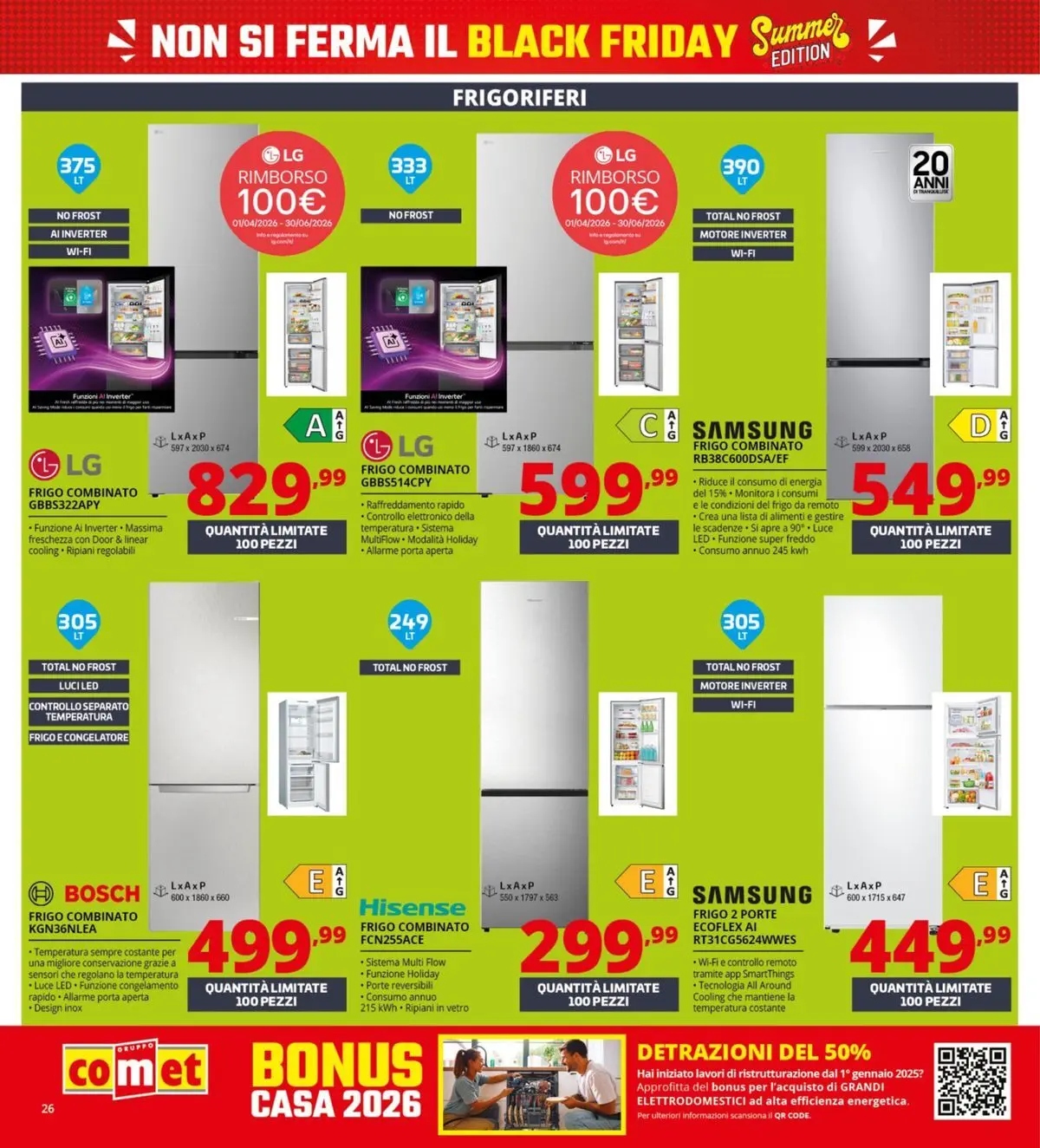 Nuovo Comet - Summer Black Friday dal 18/06/2026 > offerte anteprima 🛍️ | Pagina: 26 | Prodotti: Congelatore, Samsung