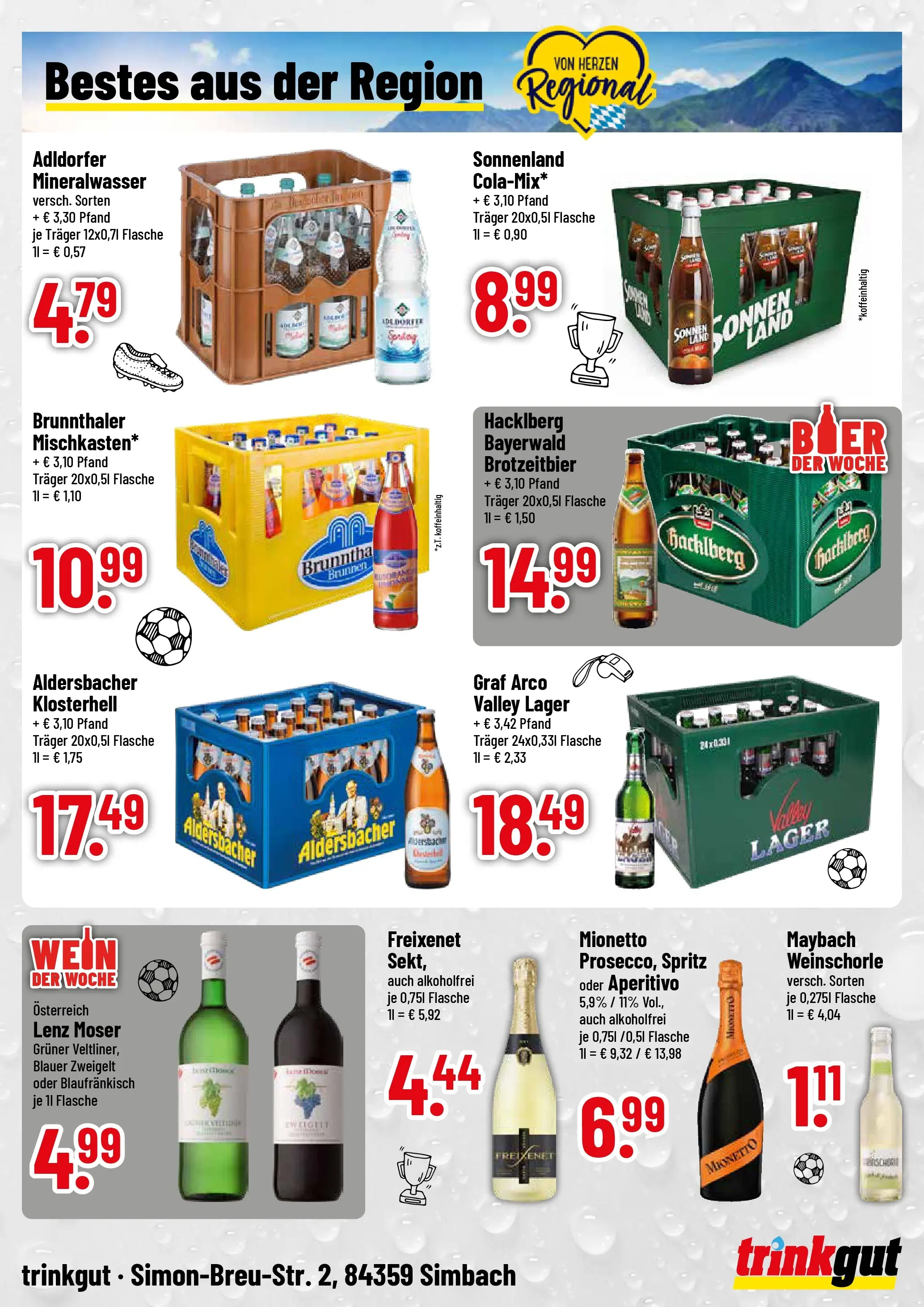 Trinkgut Prospekt Simbach/Inn (ab 21.06.2026) » Angebote online | Seite: 4 | Produkte: Freixenet, Mineralwasser, Weinschorle, Wein