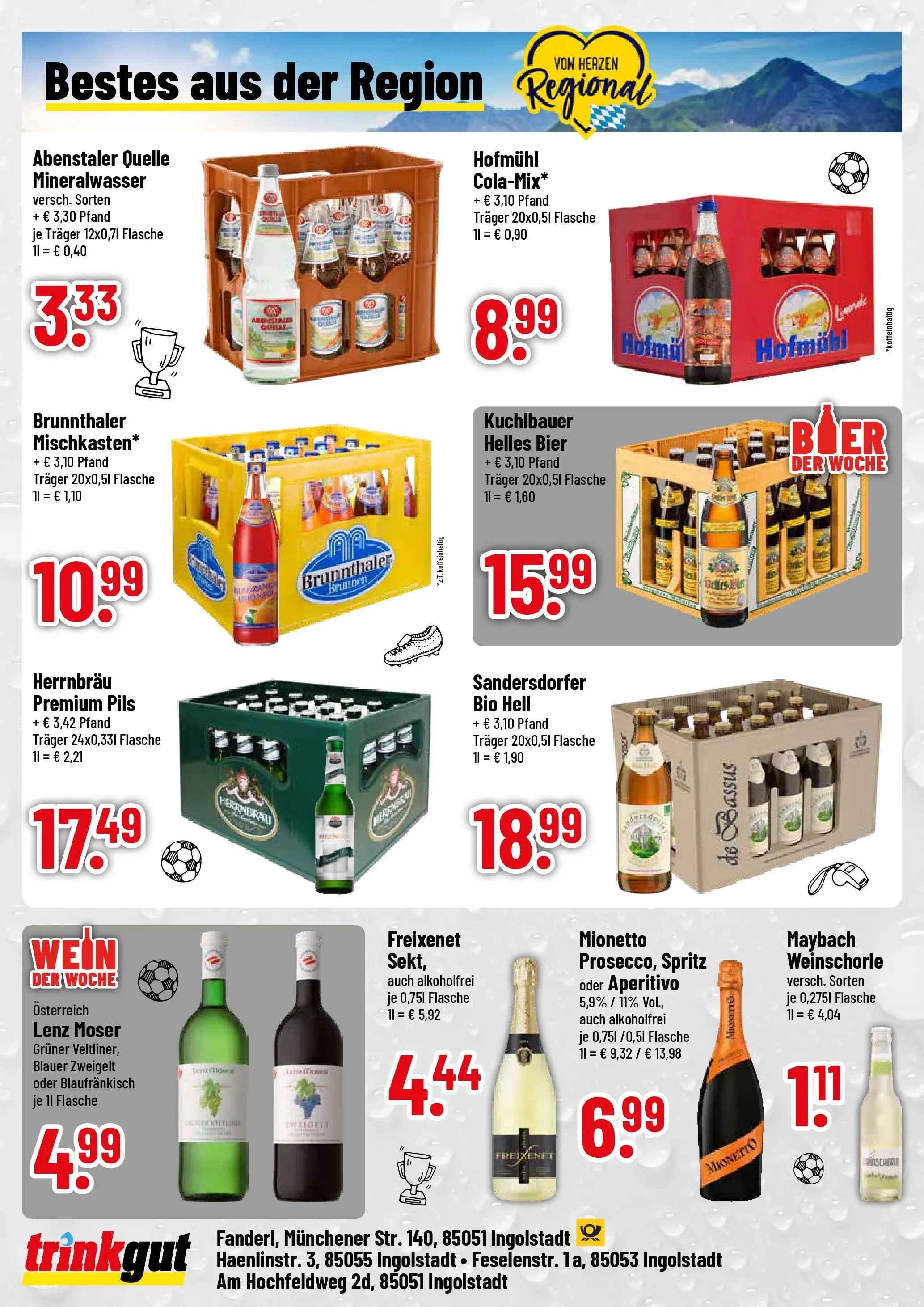 Trinkgut Prospekt Ingolstadt (ab 21.06.2026) » Angebote online | Seite: 4 | Produkte: Bier, Sekt, Weinschorle, Wein