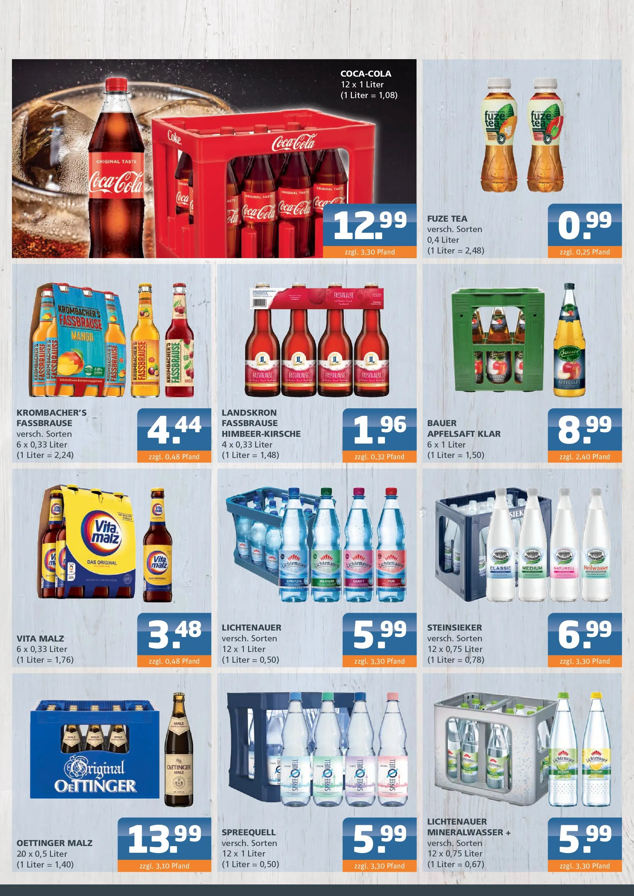 Angebote - Getränke Lehmann: Getränkeangebote (ab 21.06.2026) zum Blättern | Seite: 3 | Produkte: Fuze tea, Coca cola, Cola, Fassbrause
