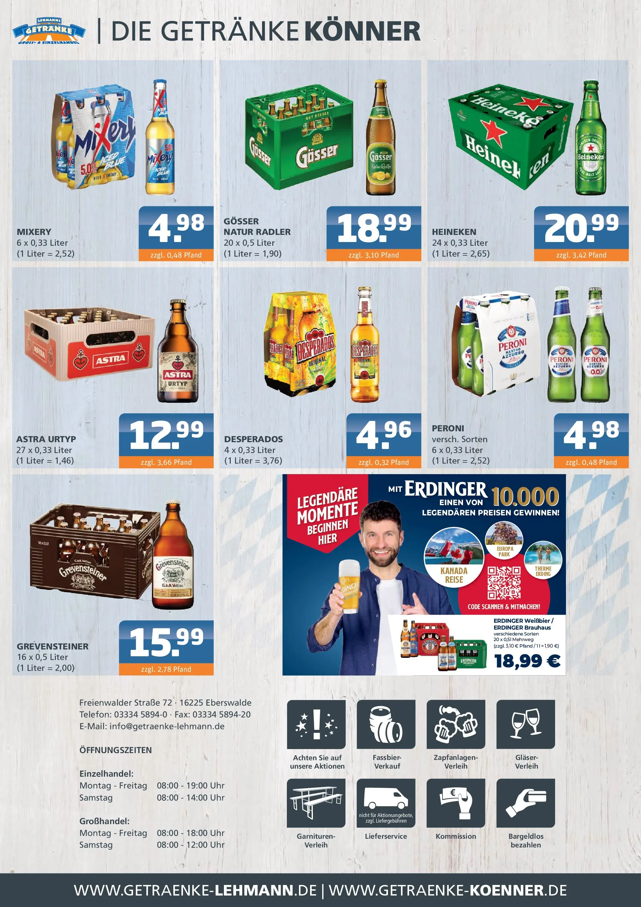 Angebote - Getränke Lehmann: Getränkeangebote (ab 21.06.2026) zum Blättern | Seite: 4 | Produkte: Bier, Desperados, Mixery, Telefon