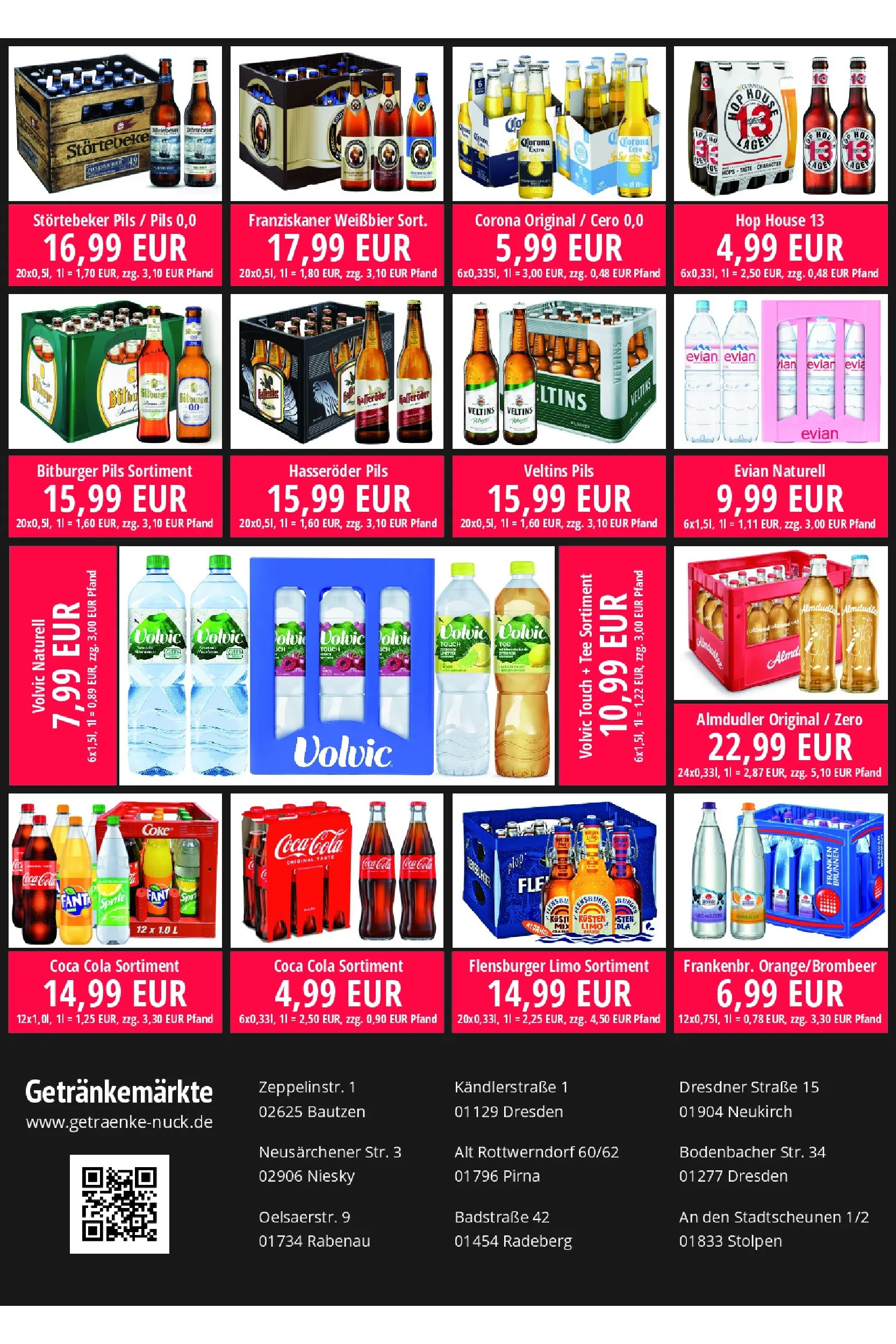 Angebote - nuck Getränke: Getränkeangebote (ab 21.06.2026) zum Blättern | Seite: 2 | Produkte: Franziskaner, Volvic touch, Flensburger, Tee