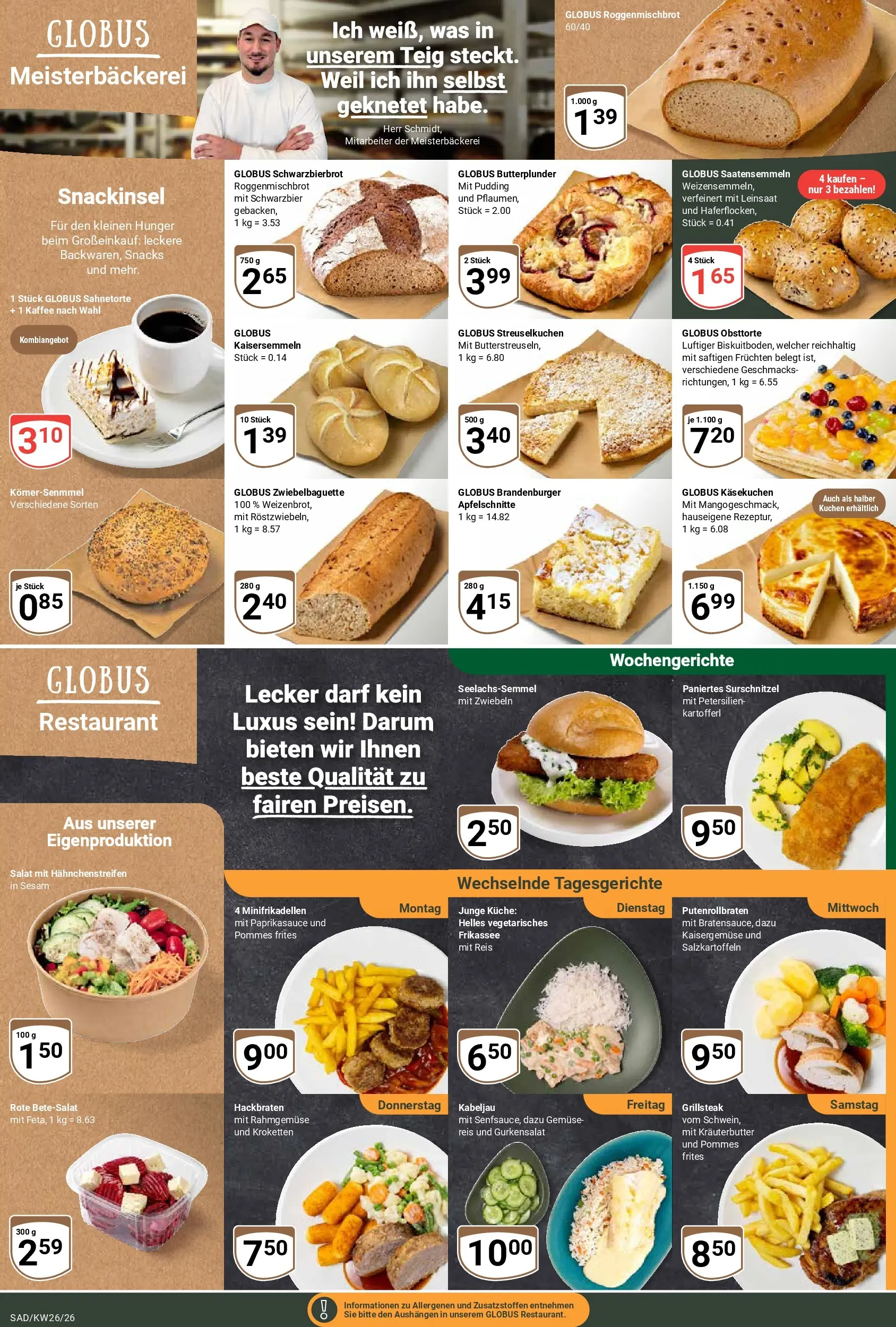 Globus Prospekt Schwandorf (ab 21.06.2026) » Angebote online | Seite: 5 | Produkte: Pommes, Küche, Kräuterbutter, Pudding