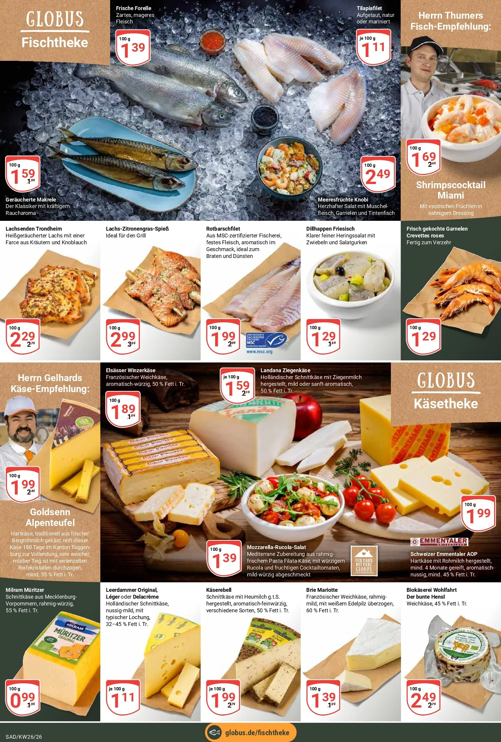 Globus Prospekt Schwandorf (ab 21.06.2026) » Angebote online | Seite: 8 | Produkte: Käse, Dressing, Garnelen, Leerdammer