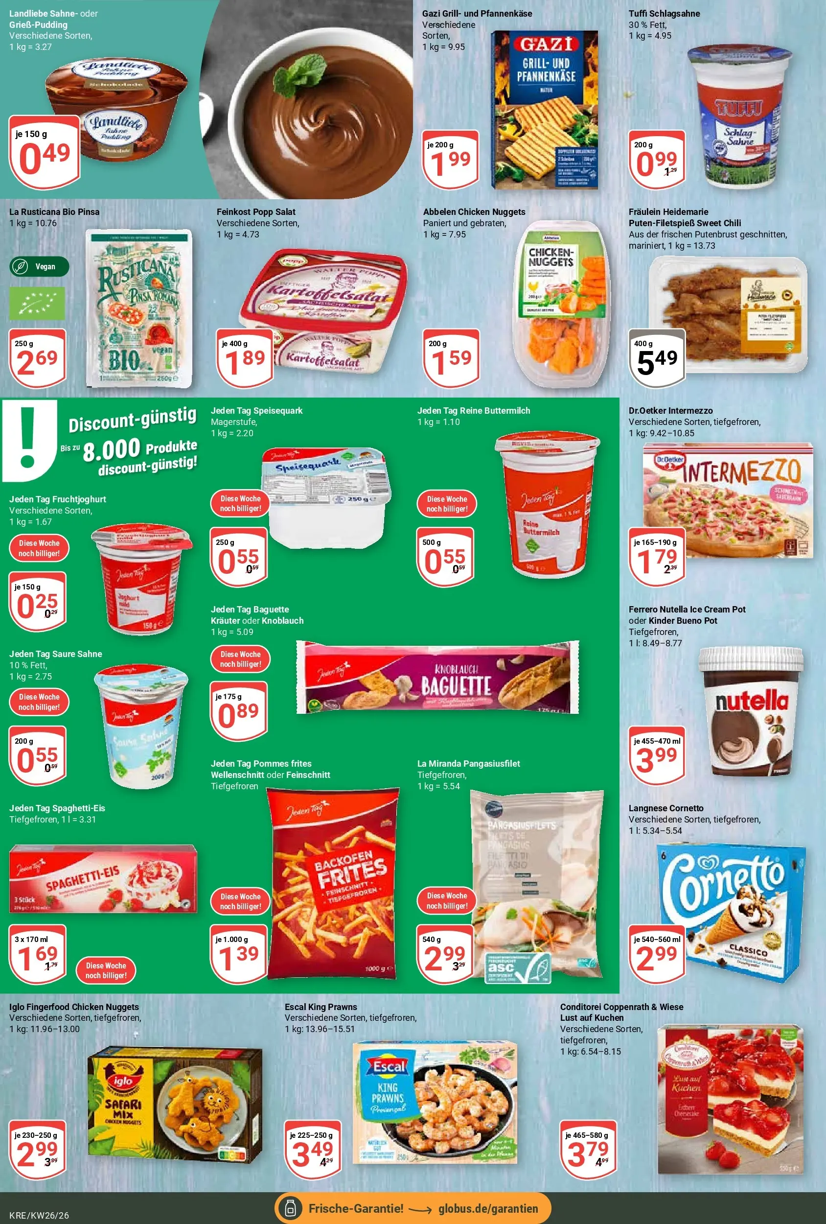 Globus Prospekt Krefeld (ab 21.06.2026) » Angebote online | Seite: 8 | Produkte: Grill, Langnese, Baguette, Fruchtjoghurt
