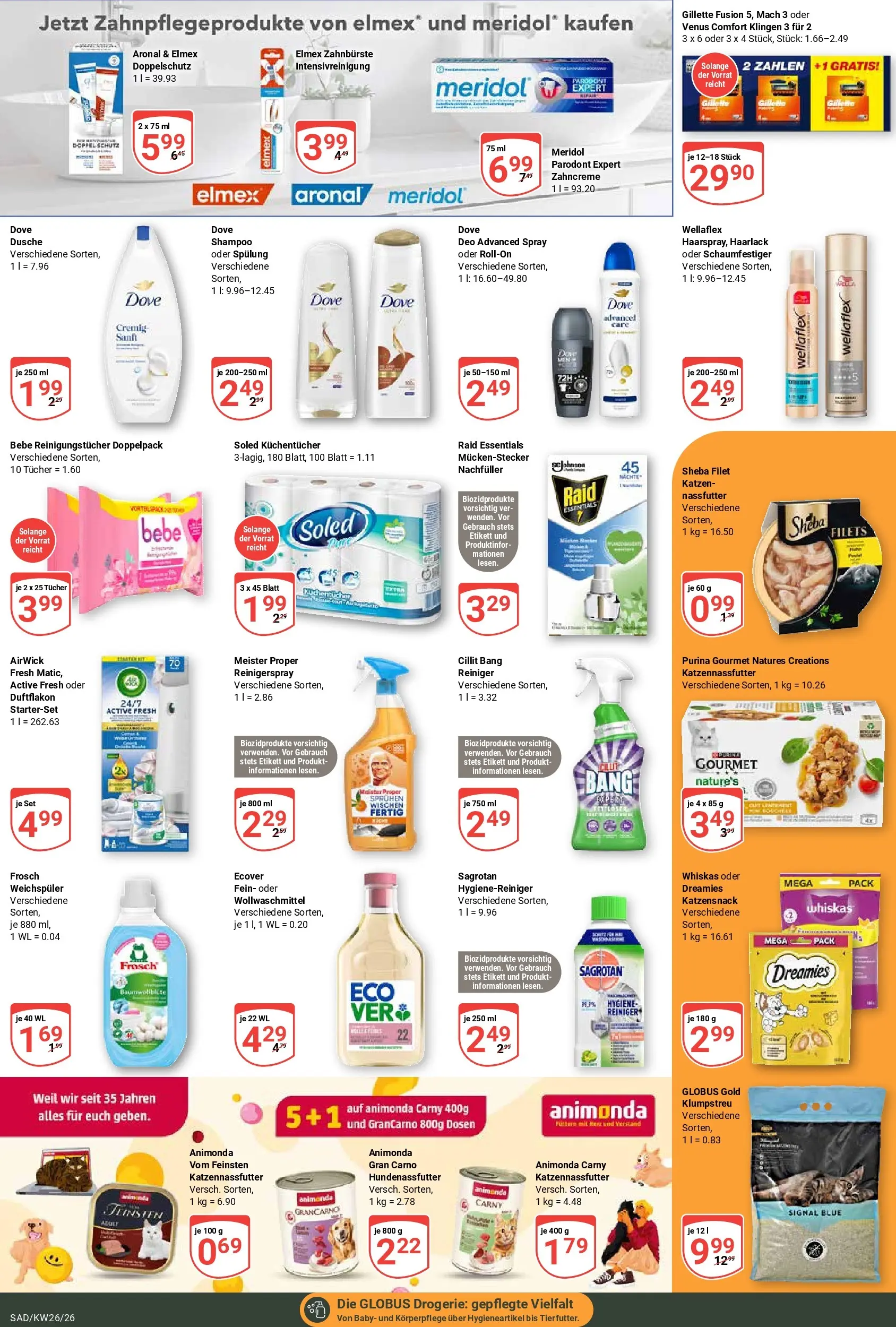 Globus Prospekt Schwandorf (ab 21.06.2026) » Angebote online | Seite: 16 | Produkte: Dusche, Shampoo, Spülung, Whiskas
