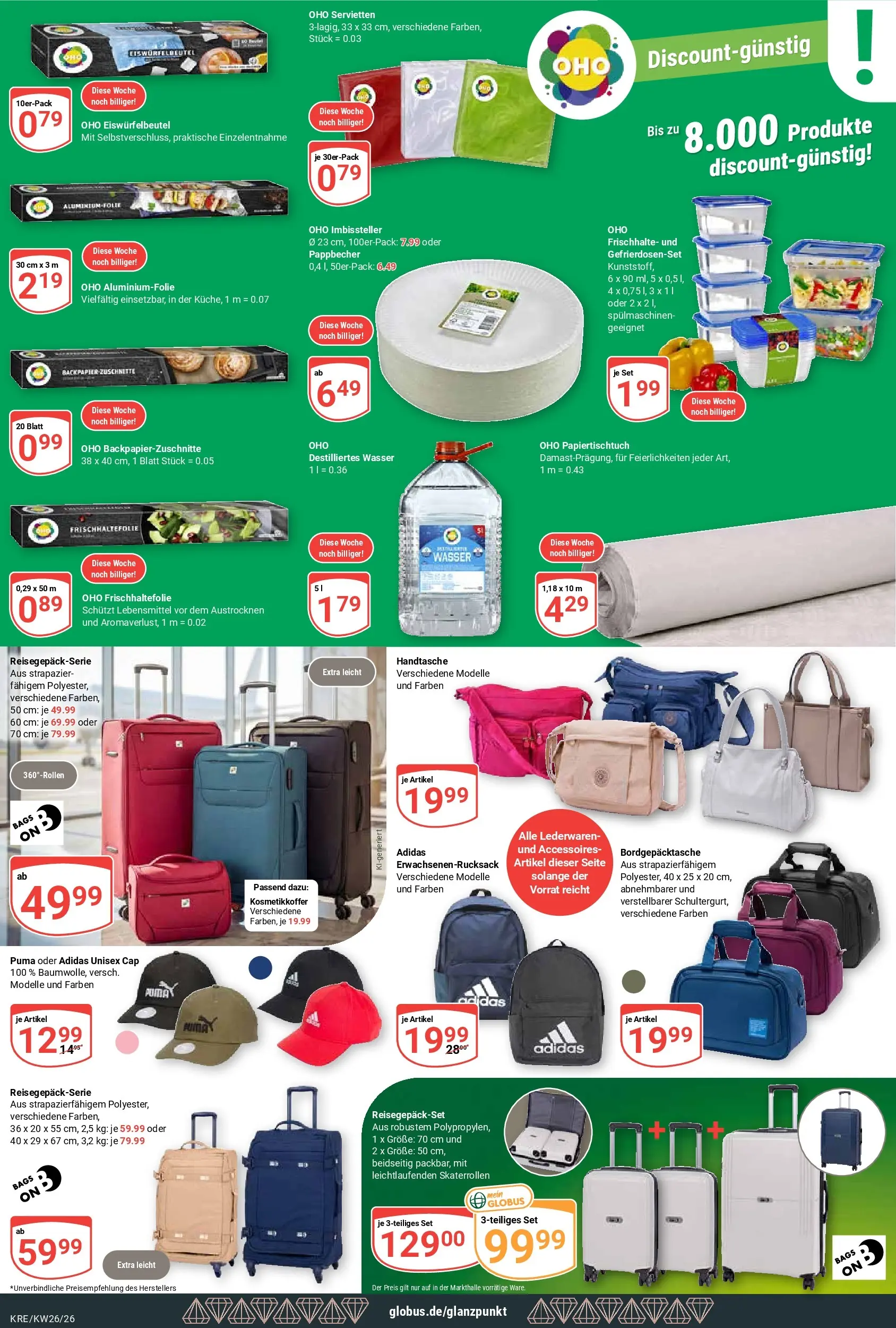Globus Prospekt Krefeld (ab 21.06.2026) » Angebote online | Seite: 21 | Produkte: Wasser, Handtasche