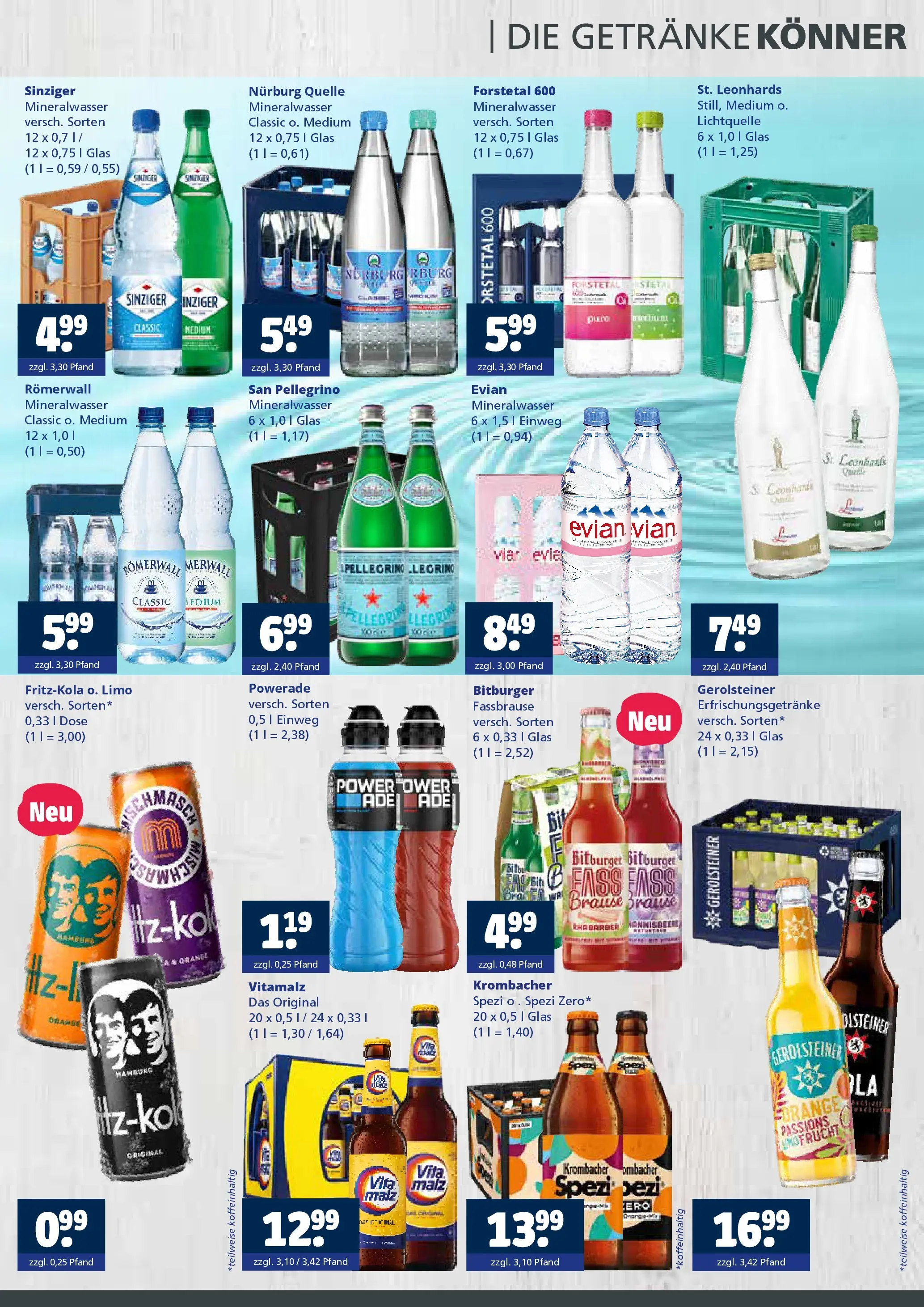 Angebote - Getränkewelt HSE: Getränkeangebote (ab 21.06.2026) zum Blättern | Seite: 3 | Produkte: Bitburger, Mineralwasser, Powerade, Fassbrause