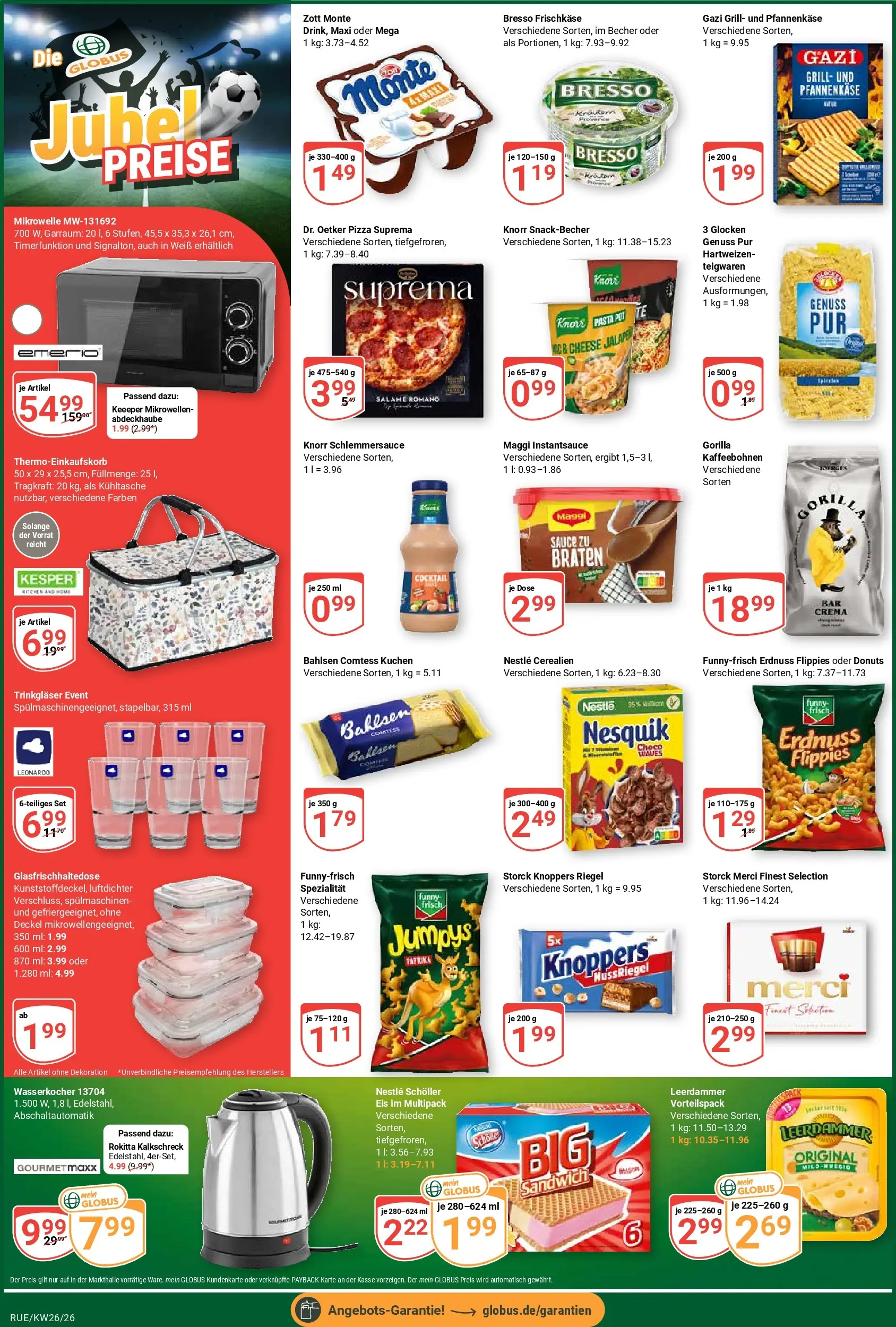 Globus Prospekt Rüsselsheim (ab 21.06.2026) » Angebote online | Seite: 6 | Produkte: Grill, Wasserkocher, Knorr, Eis
