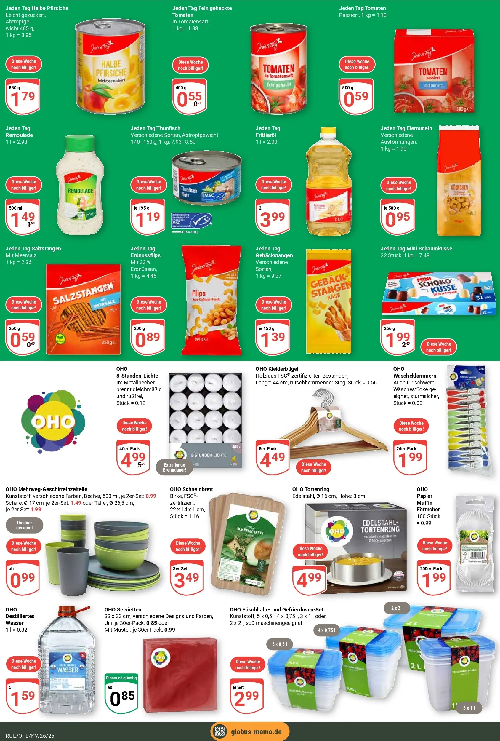 Globus Prospekt Rüsselsheim (ab 21.06.2026) » Angebote online | Seite: 9 | Produkte: Käse, Thunfisch, Kleiderbügel, Tomaten